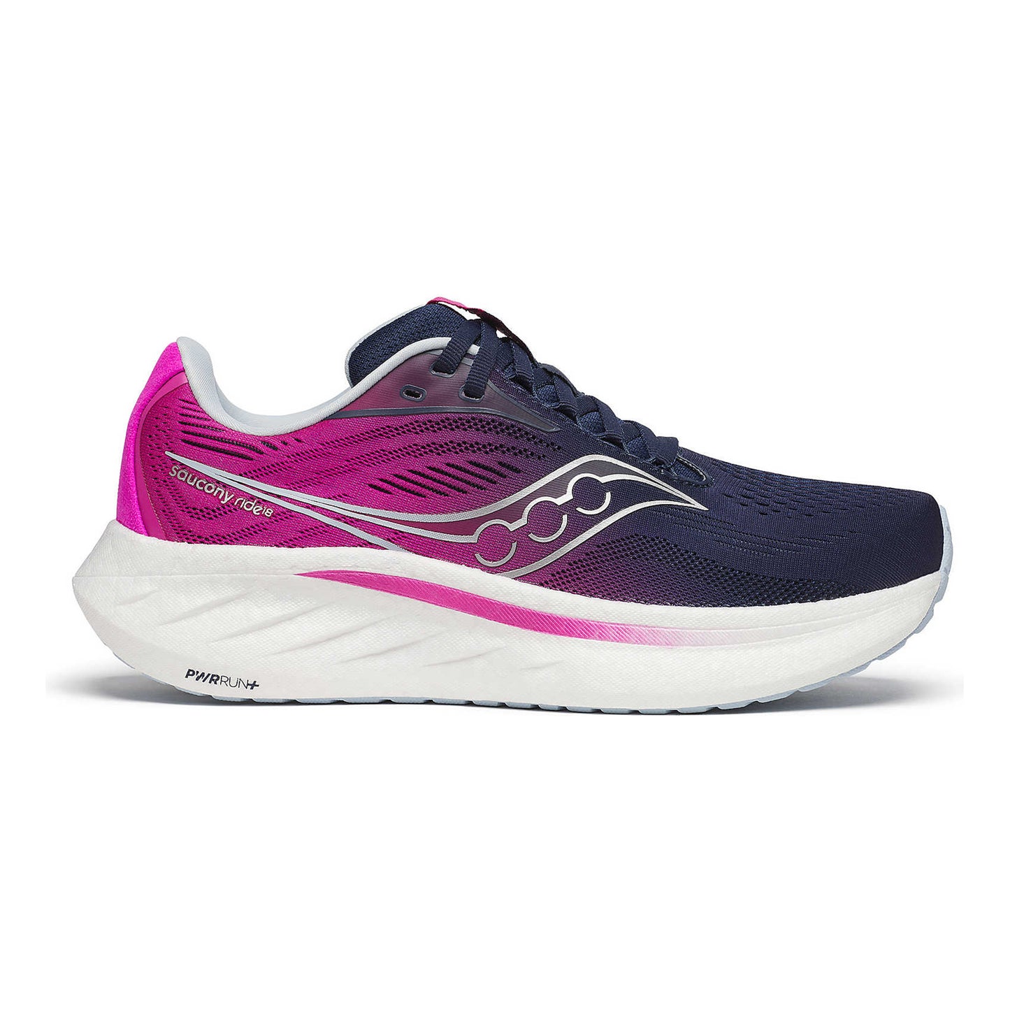 Saucony Ride 18 Neutral running shoe Women - dark blue, pink