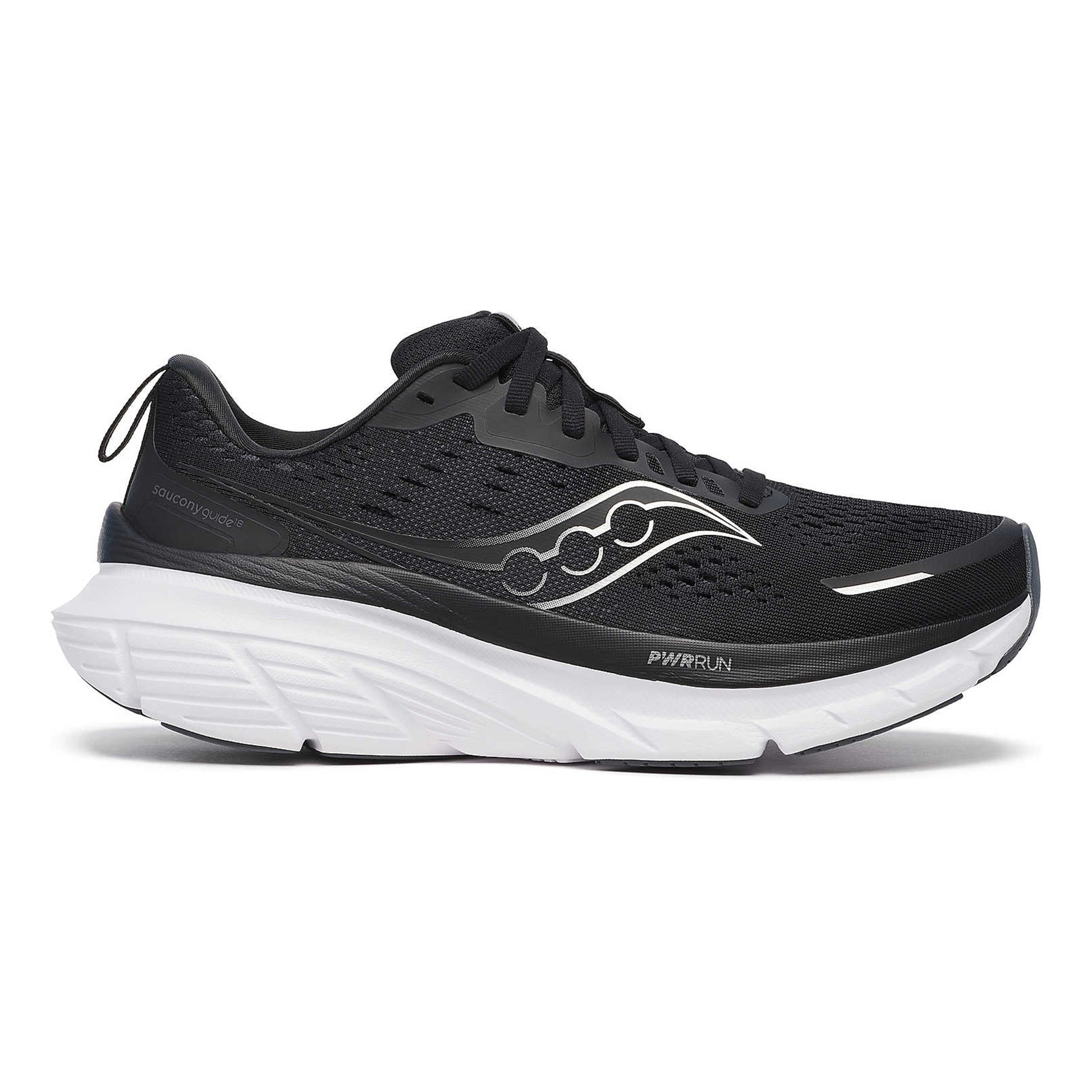 Saucony Guide 18 Stability Running Shoe Women-Black,White