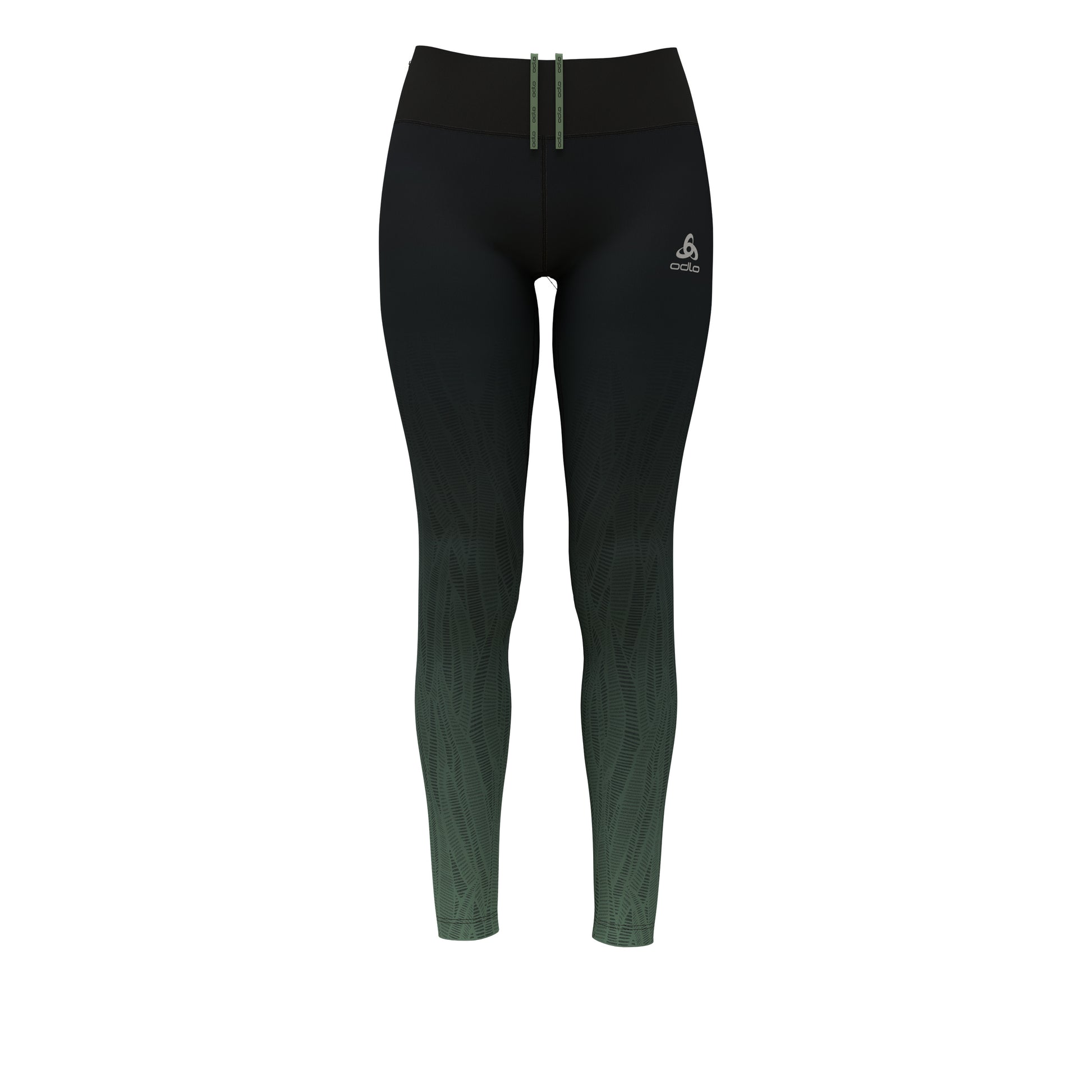Odlo Print Tight Women-Black,Green