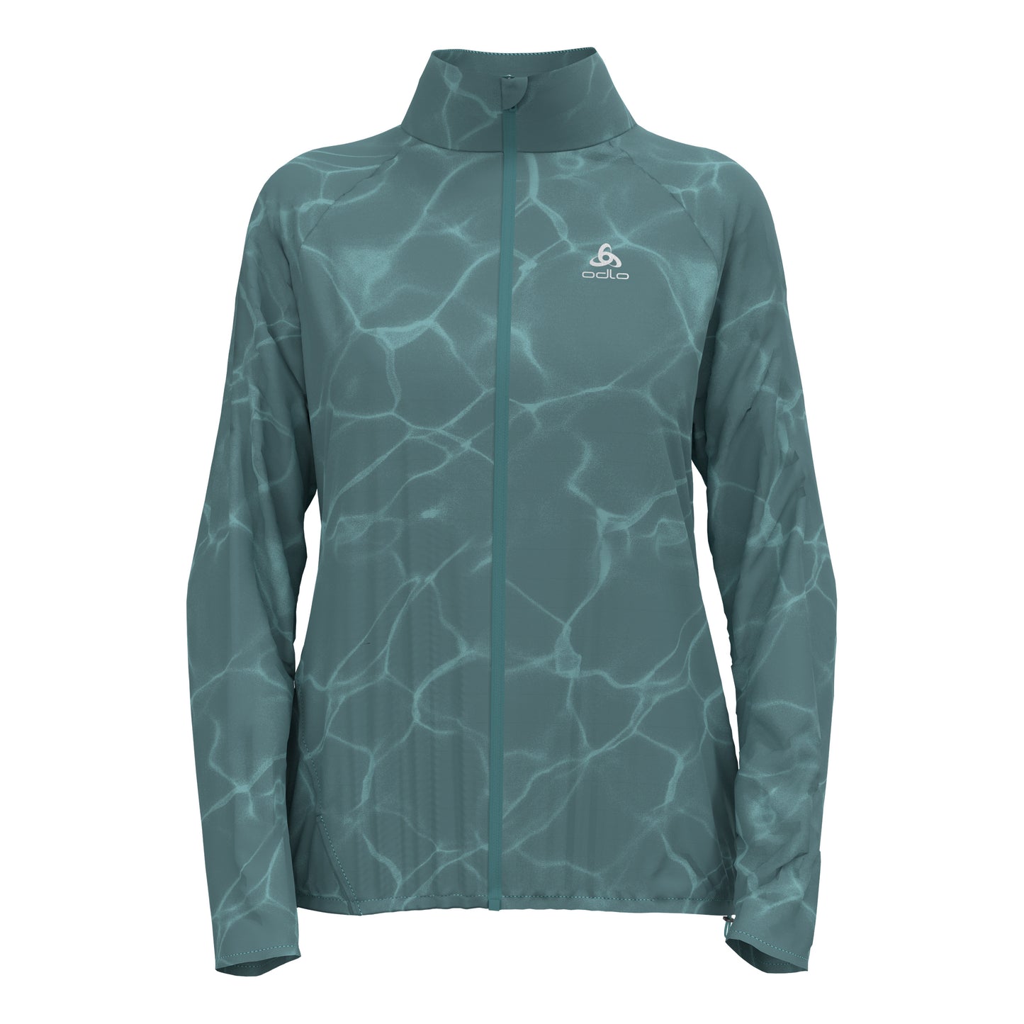 Odlo Zeroweight Print Running Jacket Women-Blue Grey
