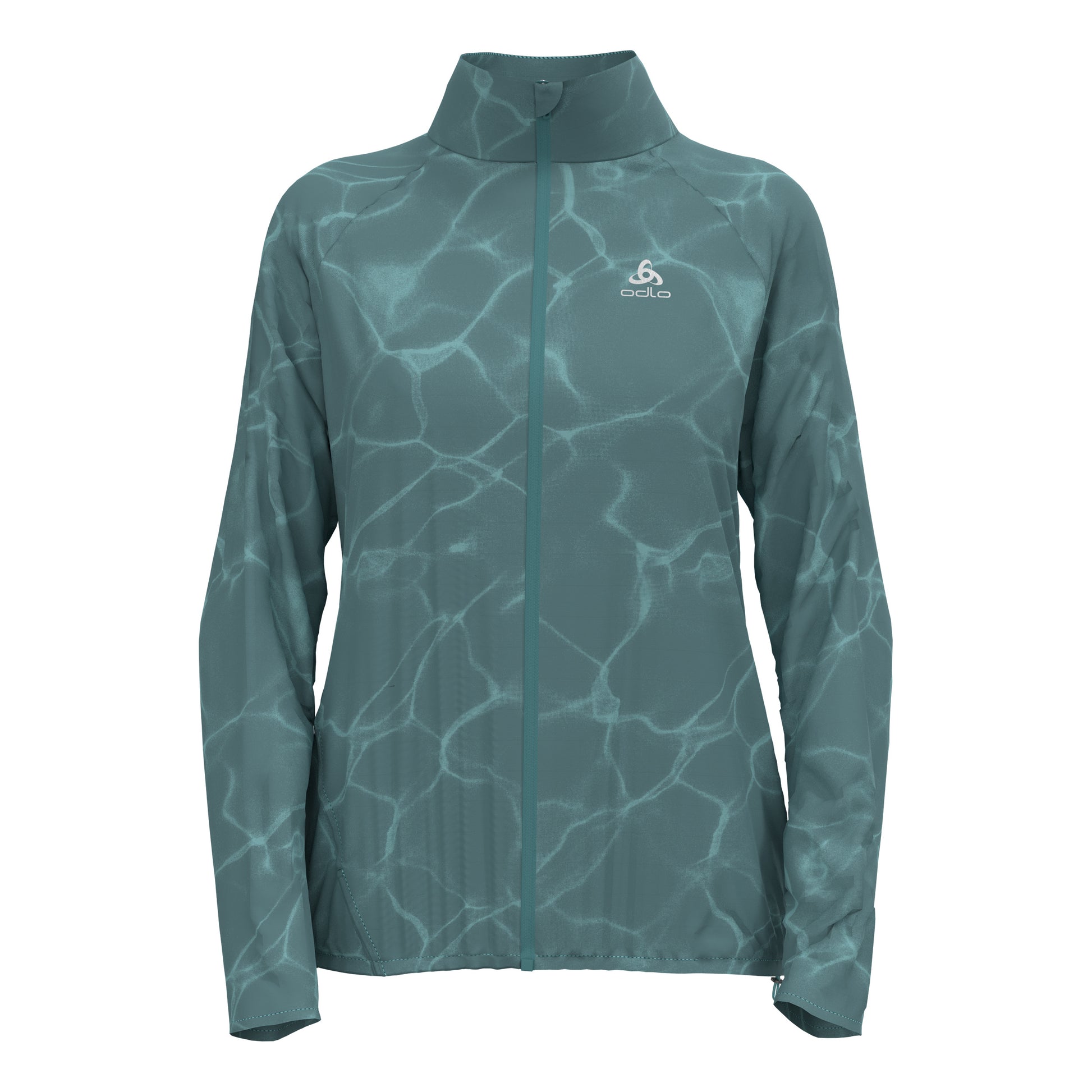 Odlo Zeroweight Print Running Jacket Women-Blue Grey