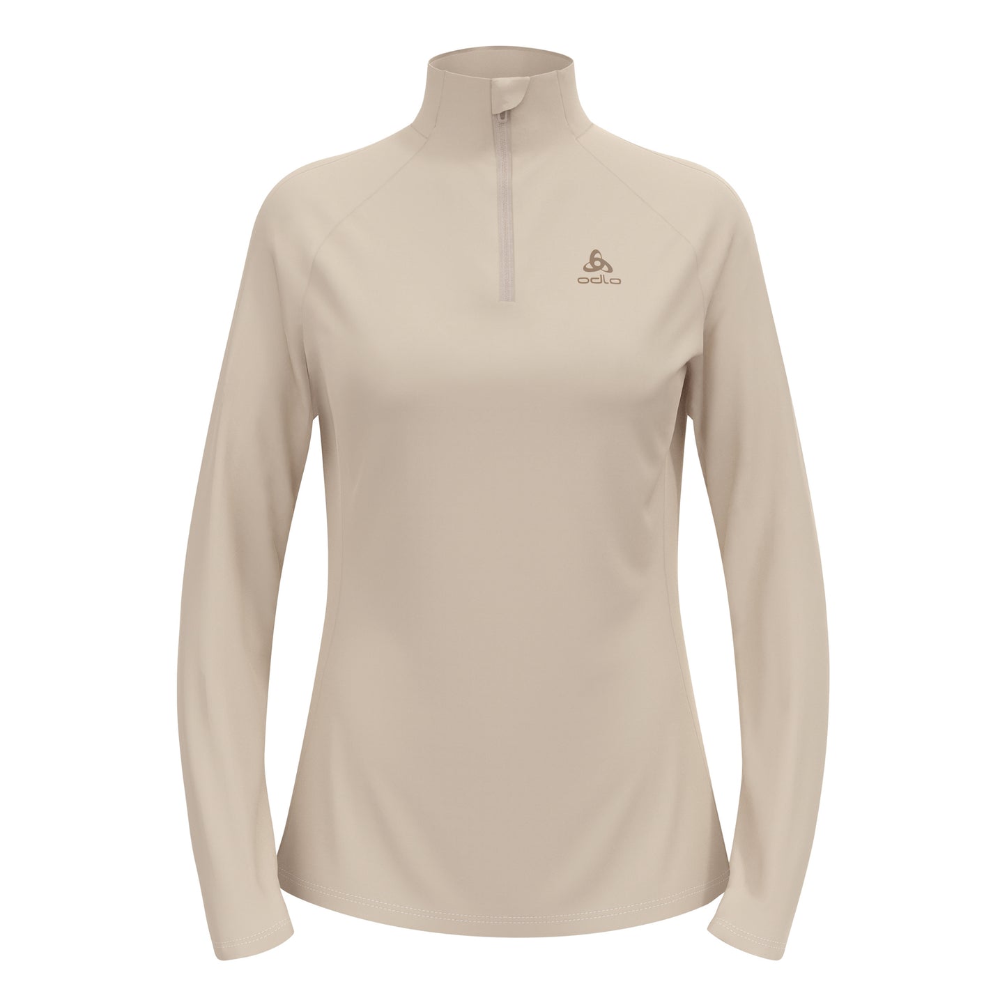 Odlo Essential Ceramiwarm Mid Layer 1/2 Zip Running Shirt Women-Cream