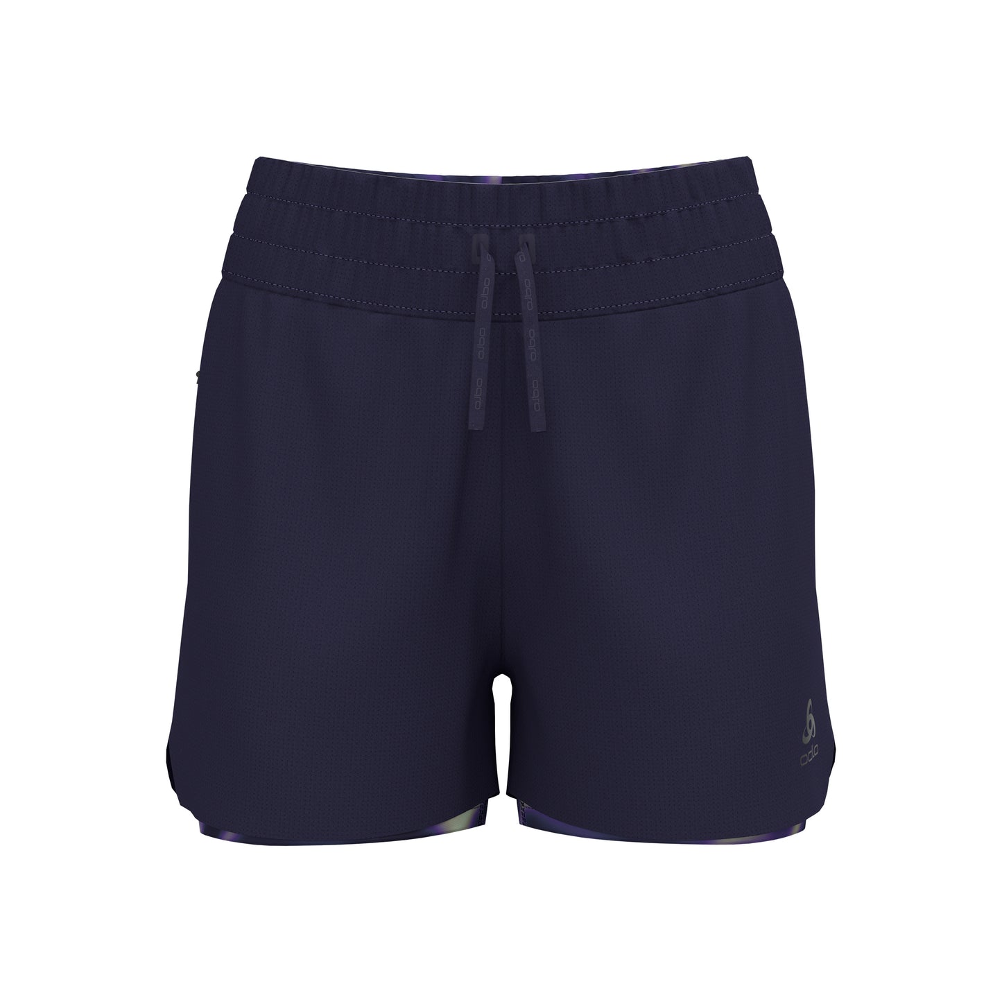 Odlo Zeroweight Print 3in 2in1 Running Shorts Women-Dark Blue