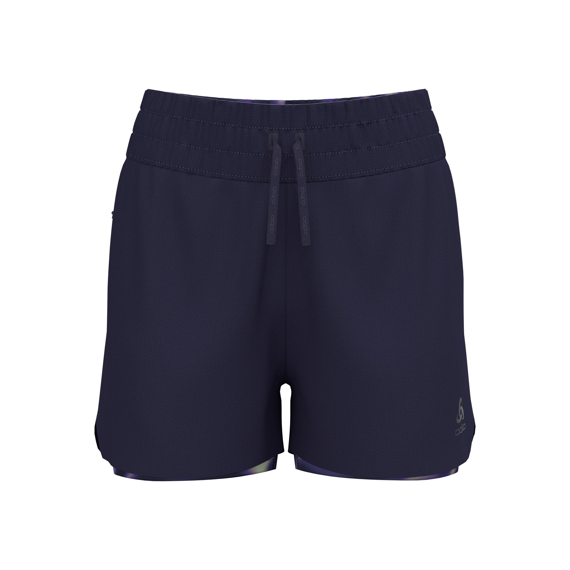 Odlo Zeroweight Print 3in 2in1 Running Shorts Women-Dark Blue