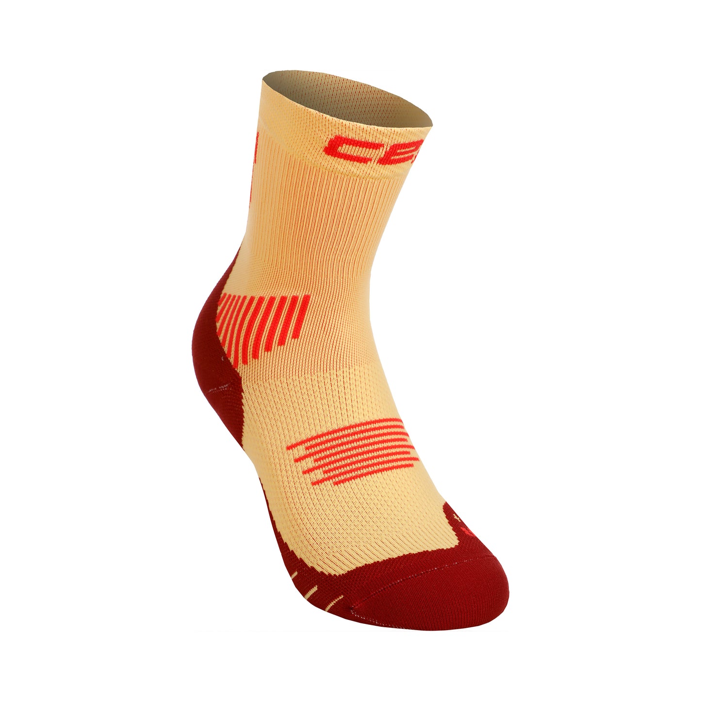 CEP Core Mid Cut 5.0 Compression socks Men - yellow, dark red