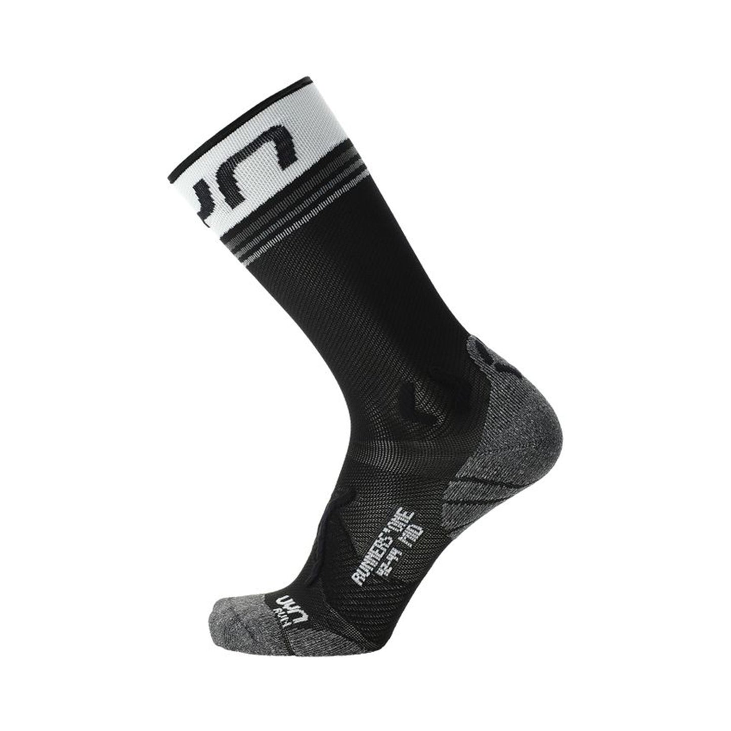 UYN Runner's One Running Socks Men-Black,White