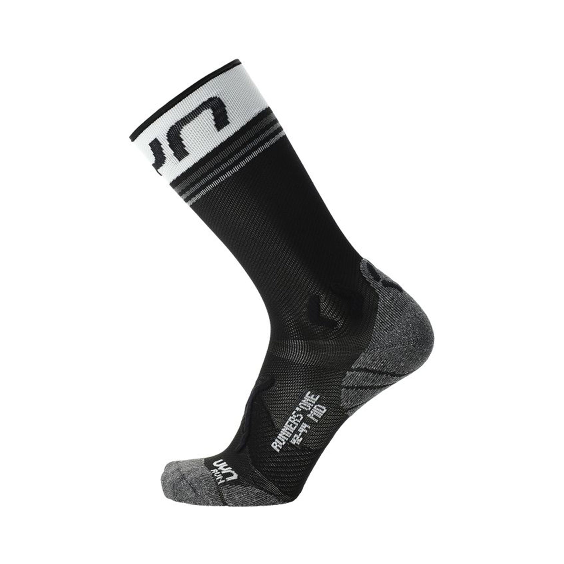 UYN Runner's One Running Socks Men-Black,White