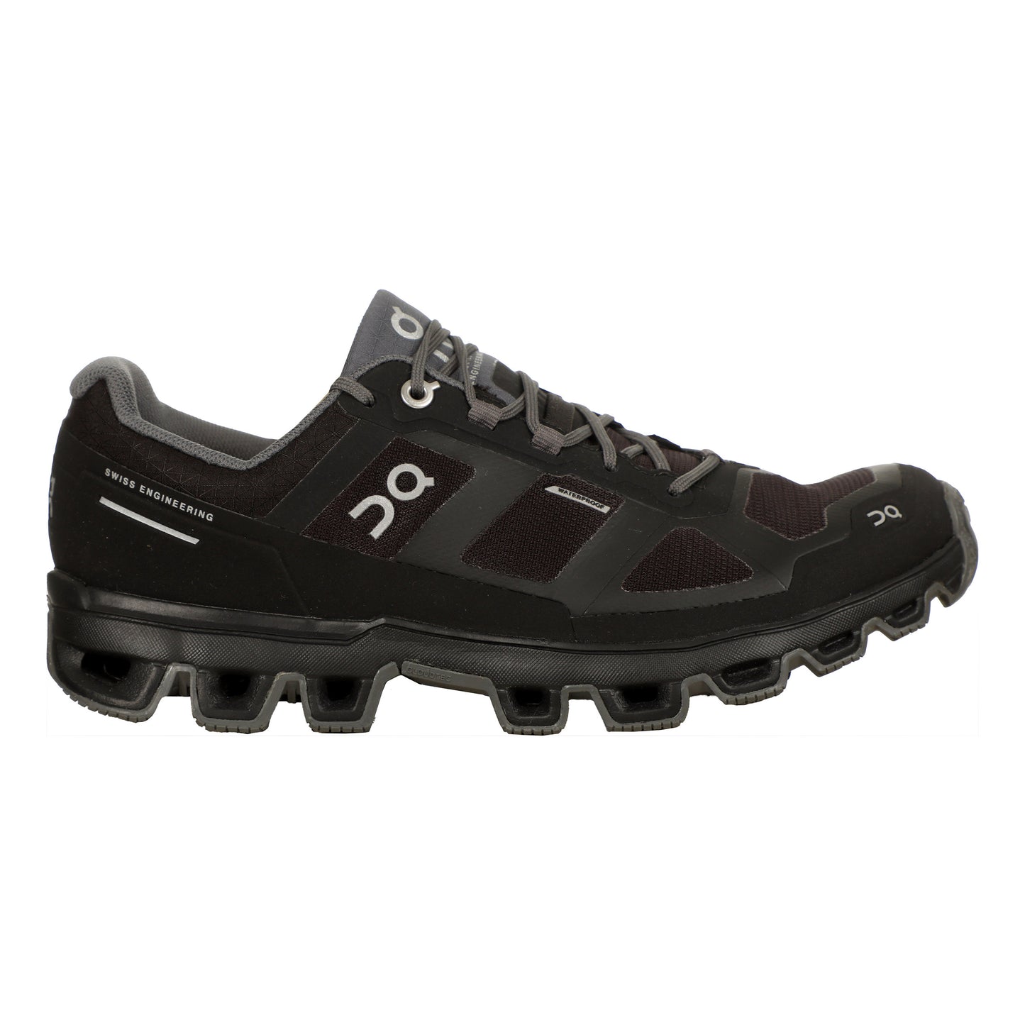 On Cloudflyer Waterproof Neutral Running Shoe Women-Black,Grey