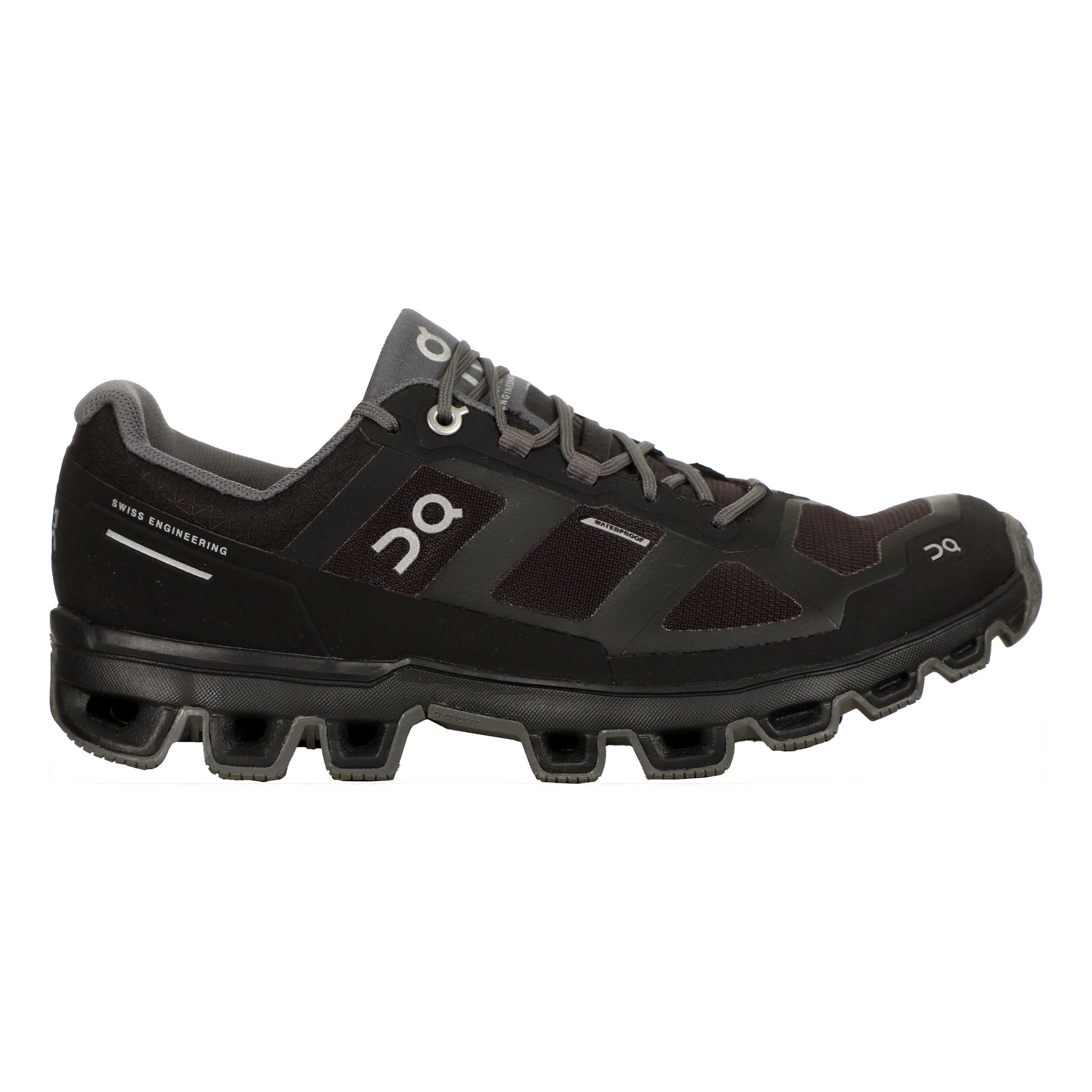 On Cloudflyer Waterproof Neutral Running Shoe Women-Black,Grey