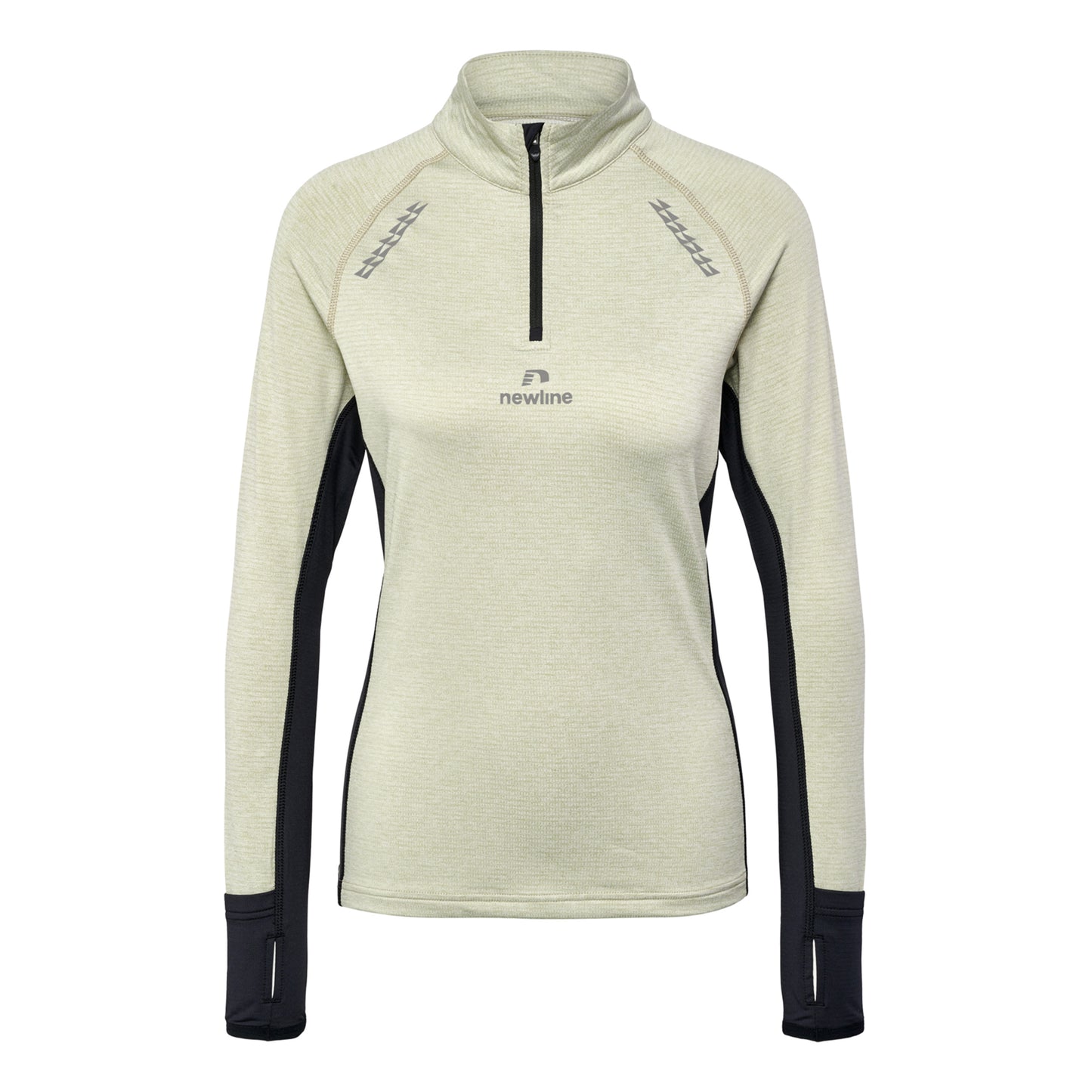 Newline Mesa Half-Zip Running top Women - beige, black