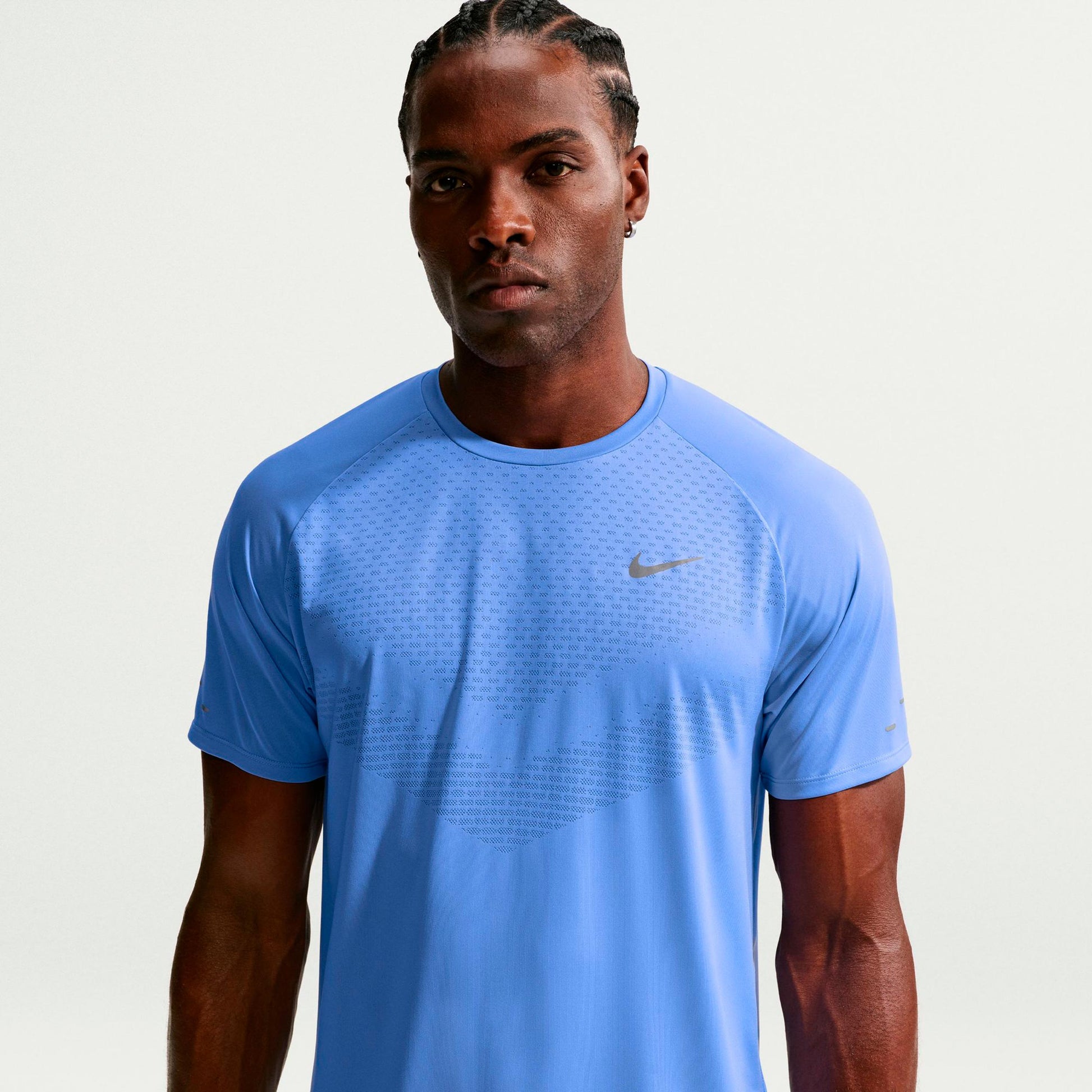 Nike Stride Running shirt Men - blue, silver