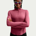 Swift Half-Zip  Running shirt Women - mauve, silver