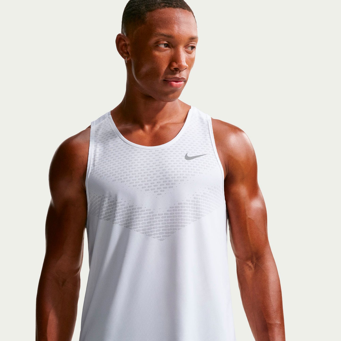 Nike Stride Running shirt Men - white, silver
