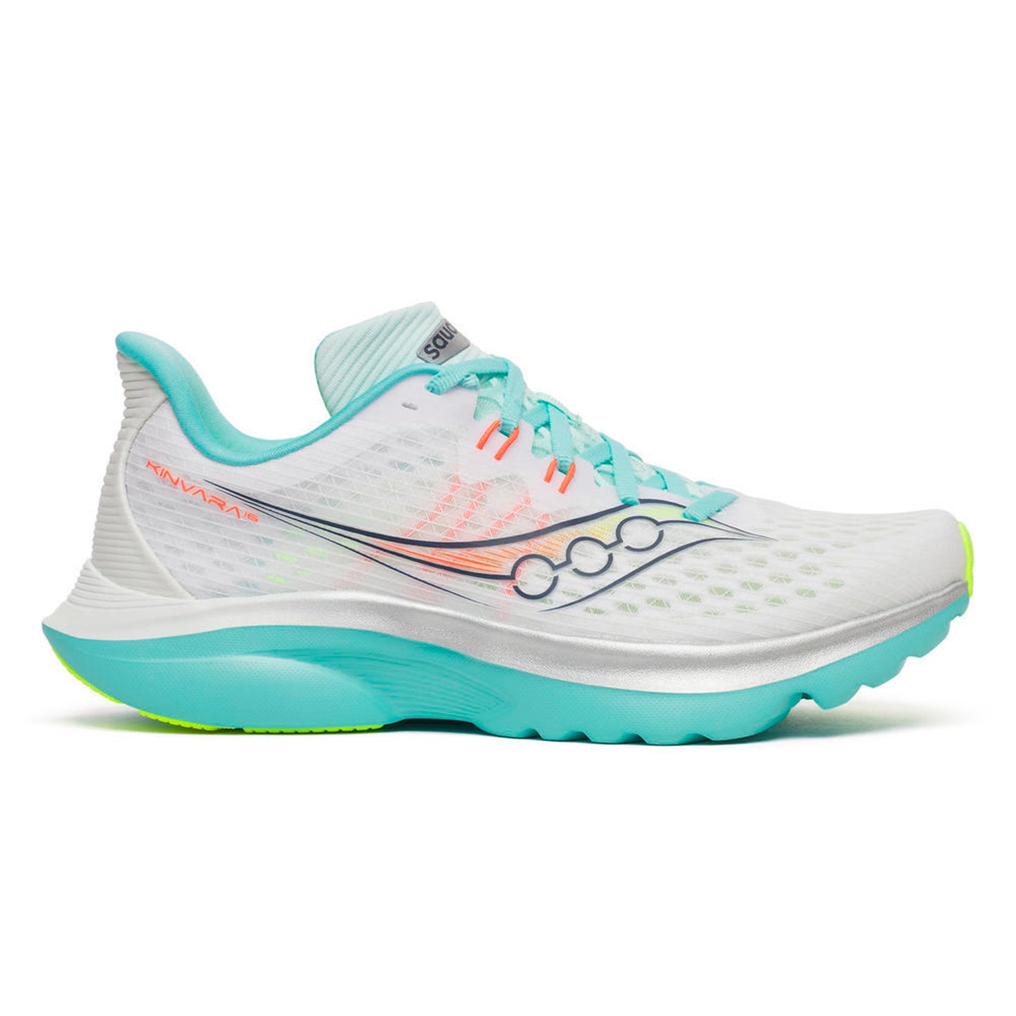 Saucony Kinvara 16 Neutral running shoe Women-white, turquoise