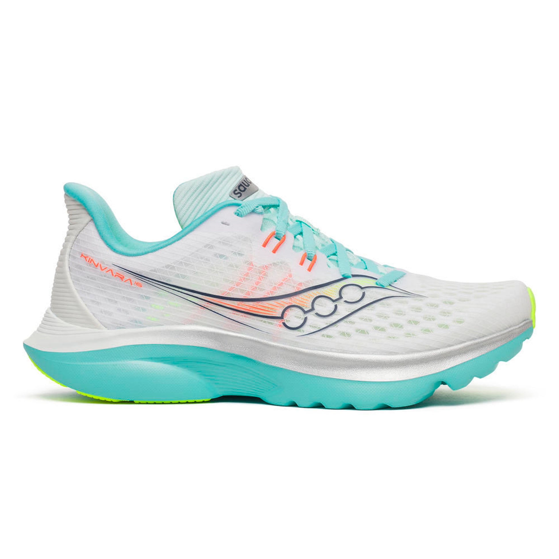 Saucony Kinvara 16 Neutral running shoe Women-white, turquoise