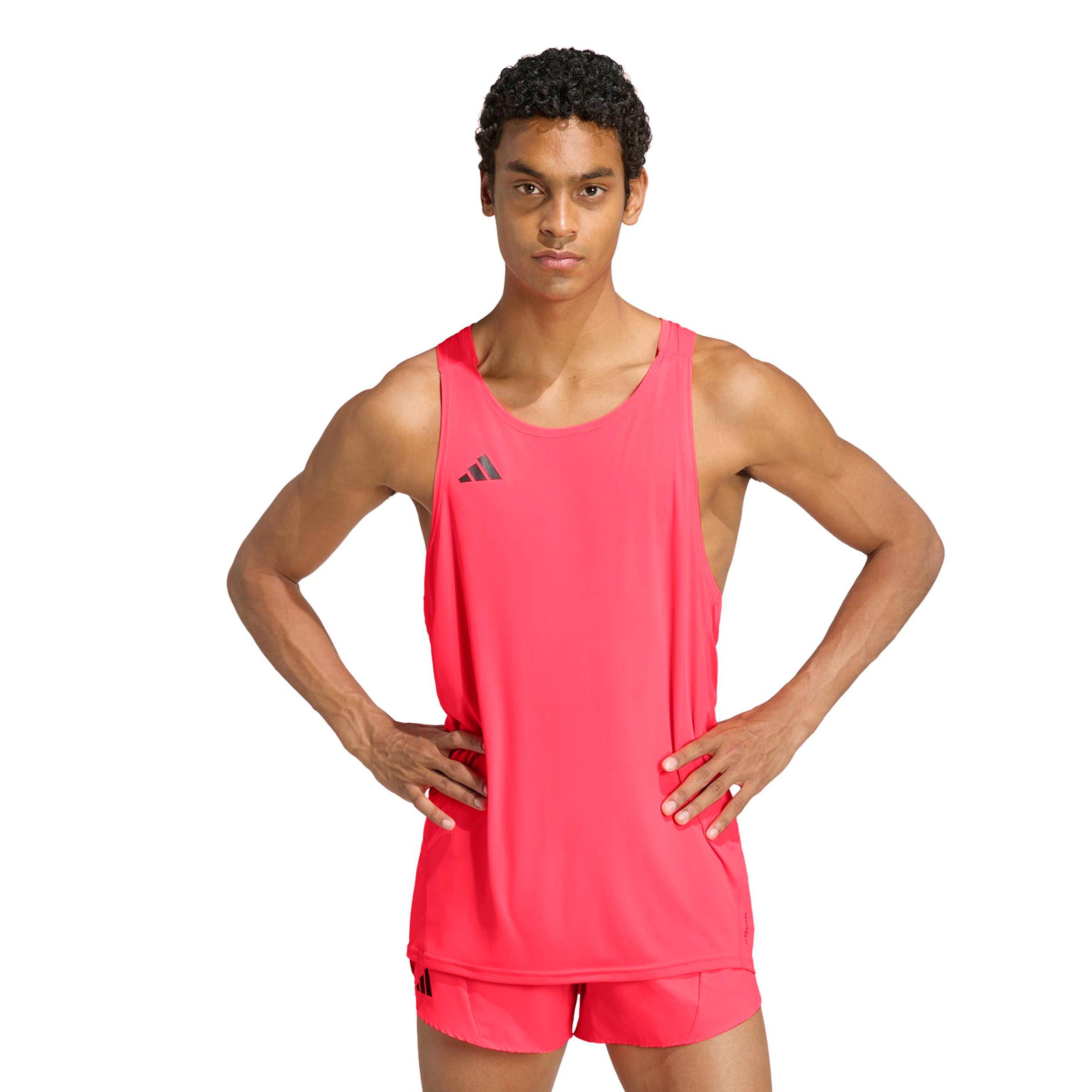 adidas Adizero Essential Running shirt Men - coral