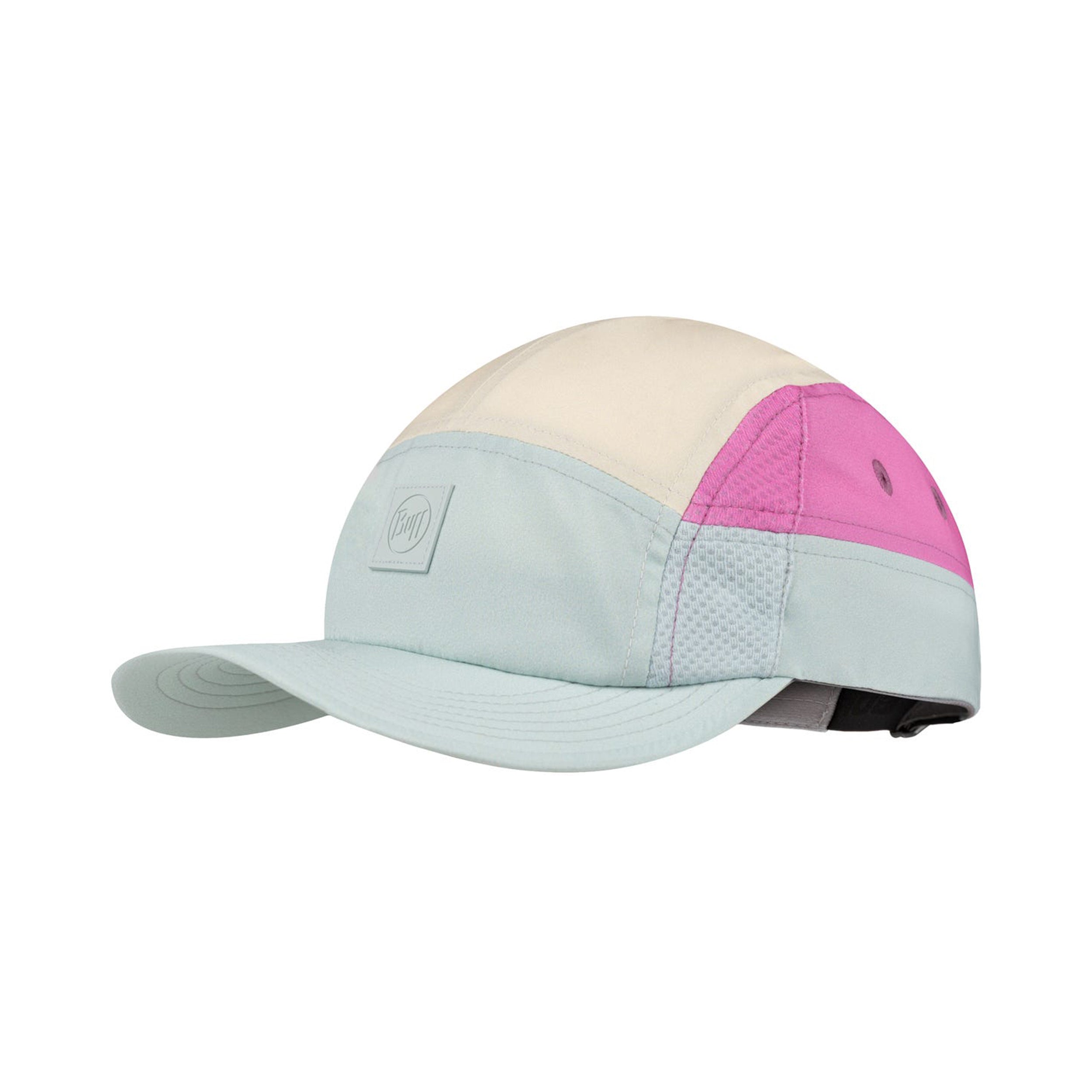 Buff 5 Panel Go Cap Unisex-green, multicoloured