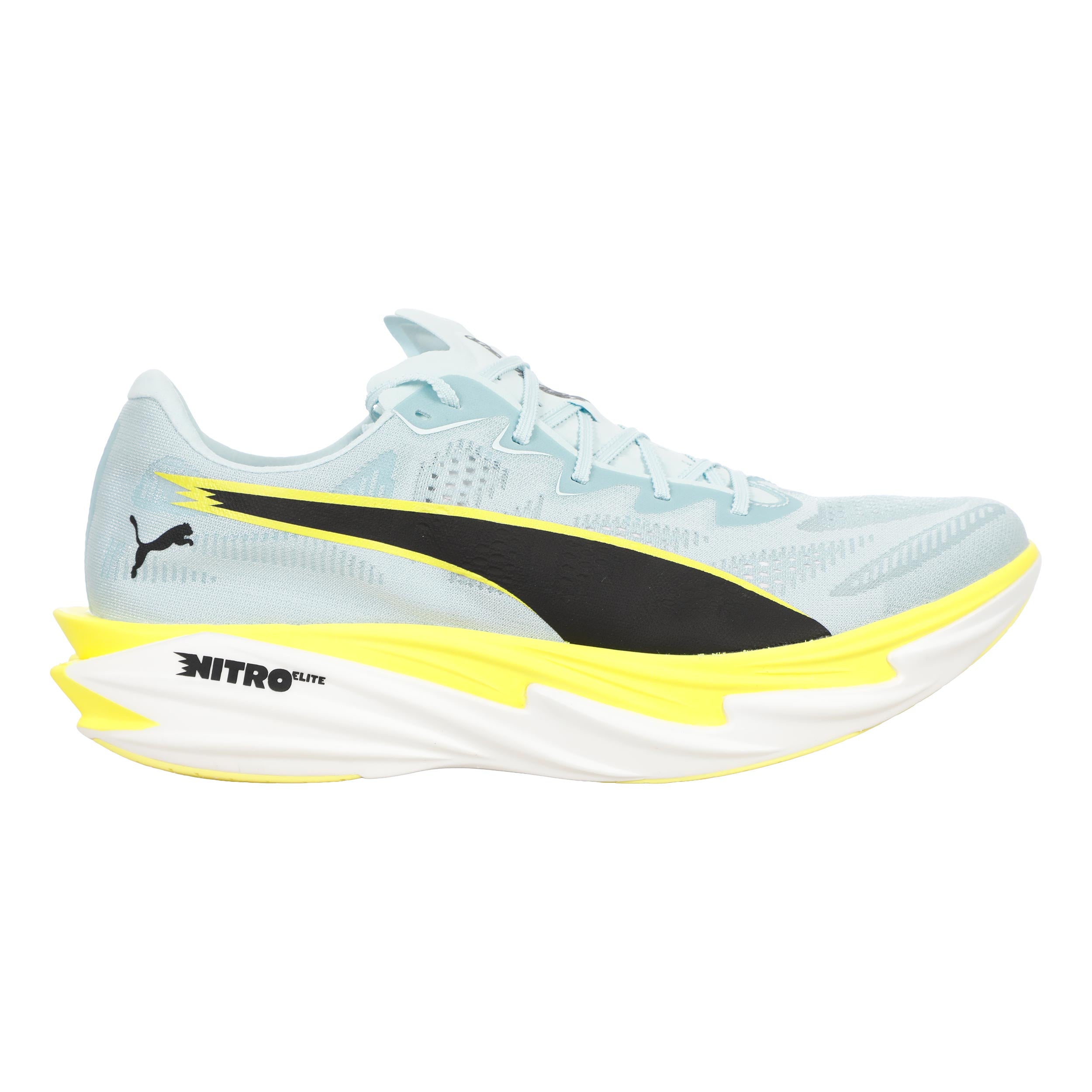 Puma Deviate Nitro Elite 4 Competition running shoe Women - light blue, lemon