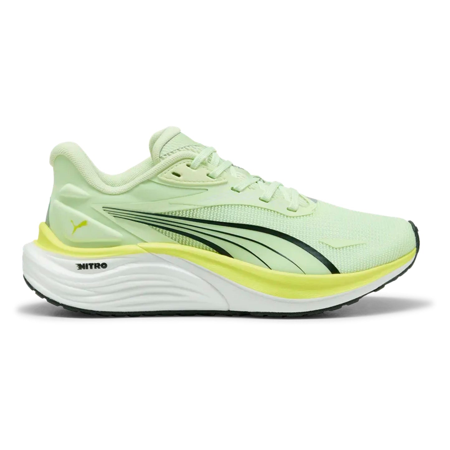 Puma Electrify Nitro 4 Jr Neutral running shoe Kids-green, lime