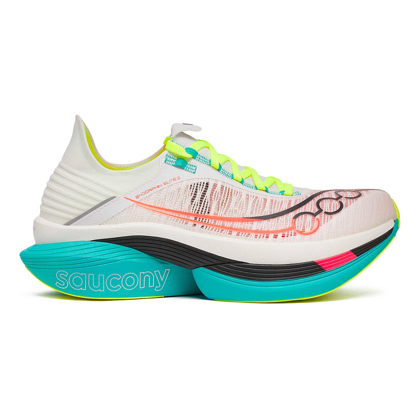 Saucony Endorphin Elite 2 Competition running shoe Unisex-cream, turquoise