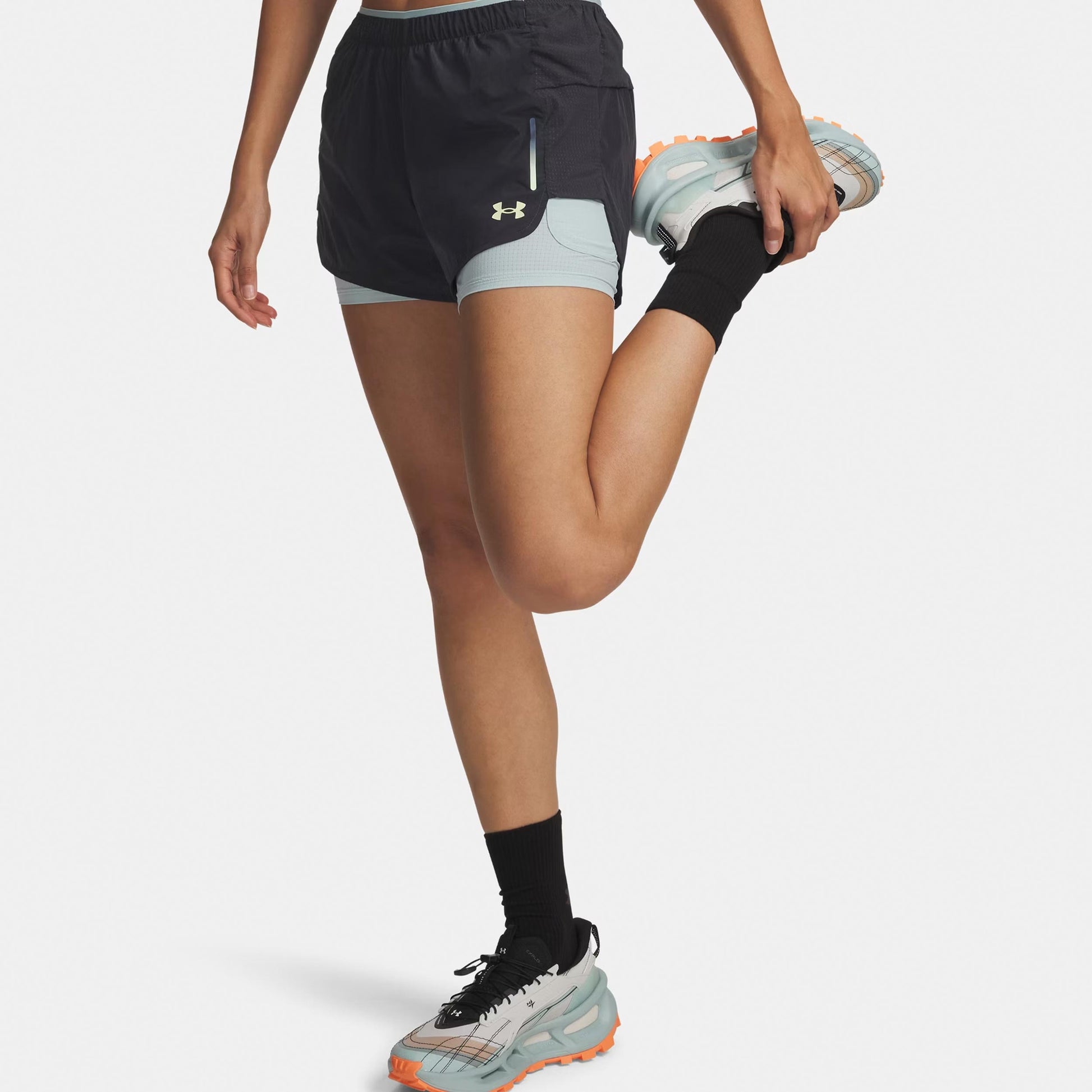 Under Armour Explor Trail Ultra Lined  Running shorts Women-anthracite, blue