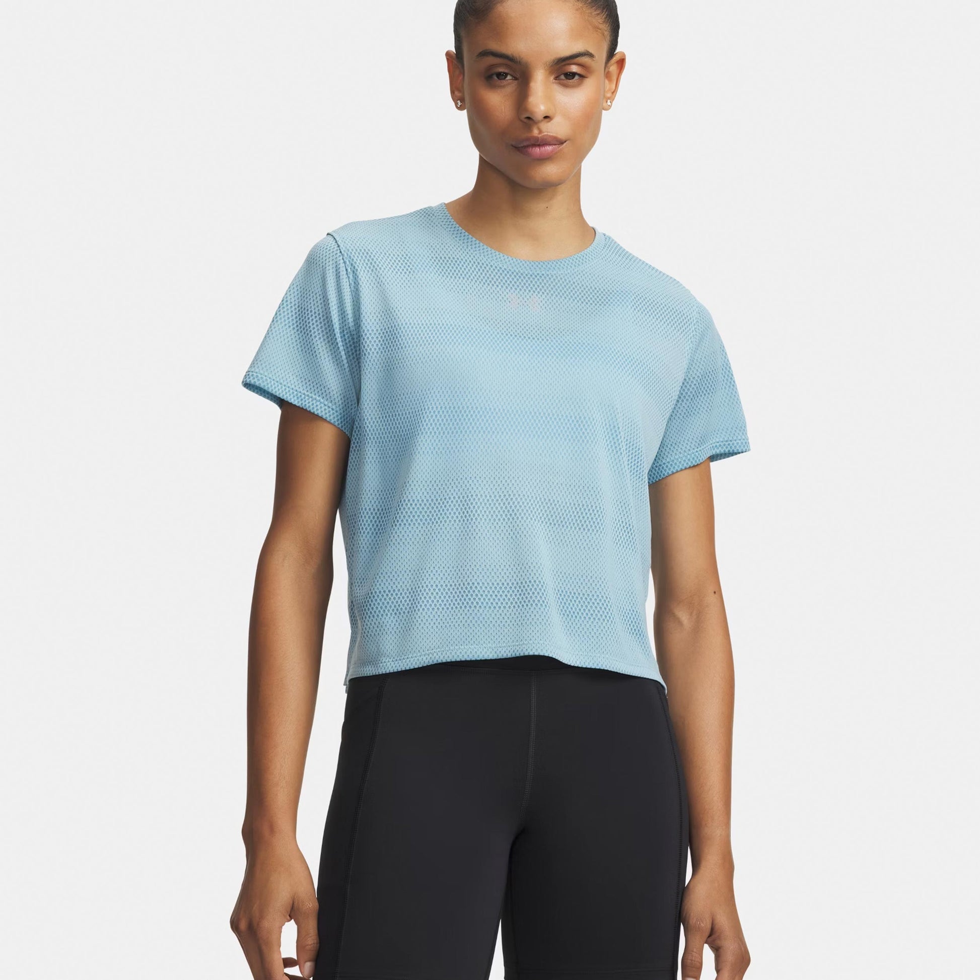 Under Armour Velociti  Running shirt Women - light blue, silver
