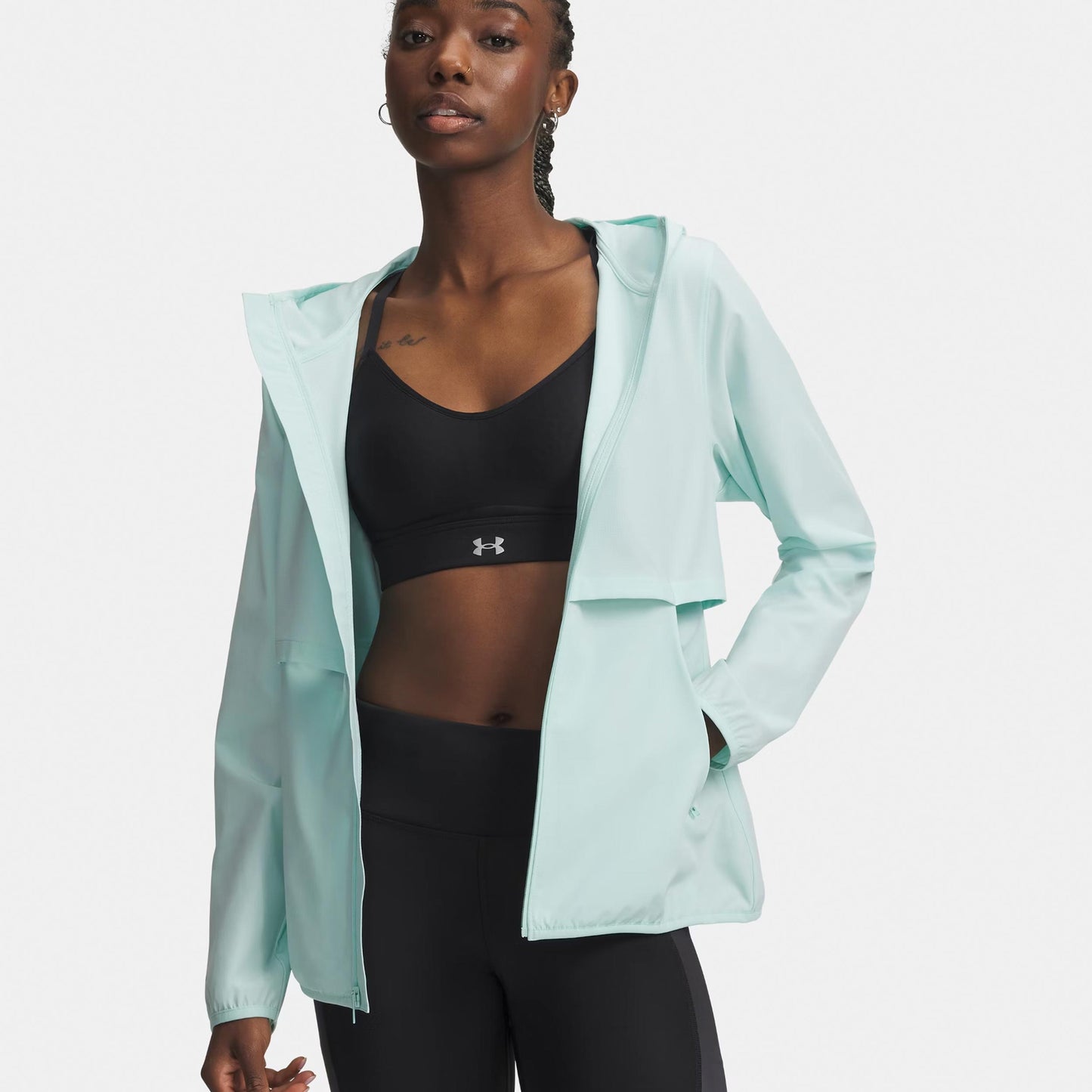 Under Armour Velociti Storm  Running jacket Women - mint, silver