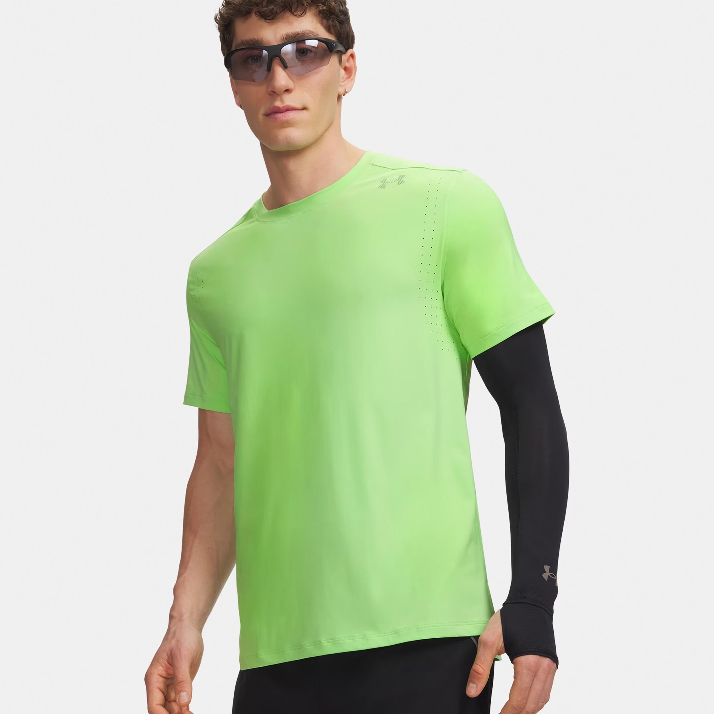 Under Armour Velociti Pro  Running shirt Men - neon green, silver