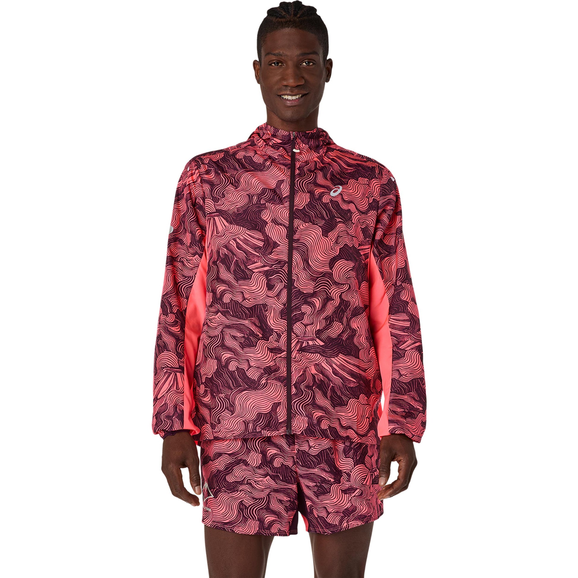 ASICS Fujitrail Packable  Running jacket Men - coral, wine red