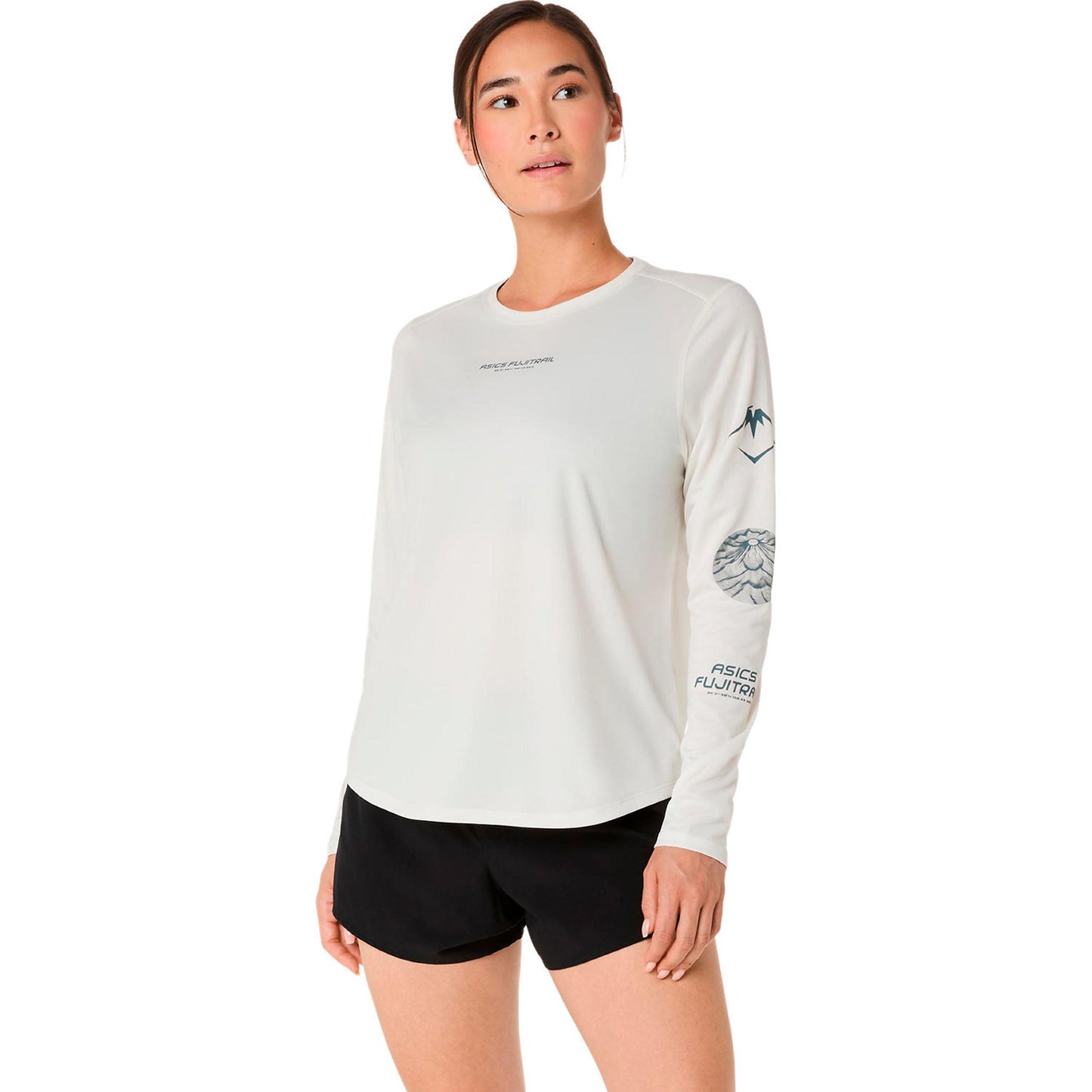 ASICS Fujitrail Logo Running shirt Women-beige
