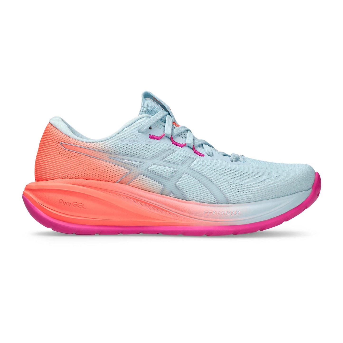 ASICS Gel-Cumulus 28 Sunny Sizzle Neutral running shoe Women - light blue, orange