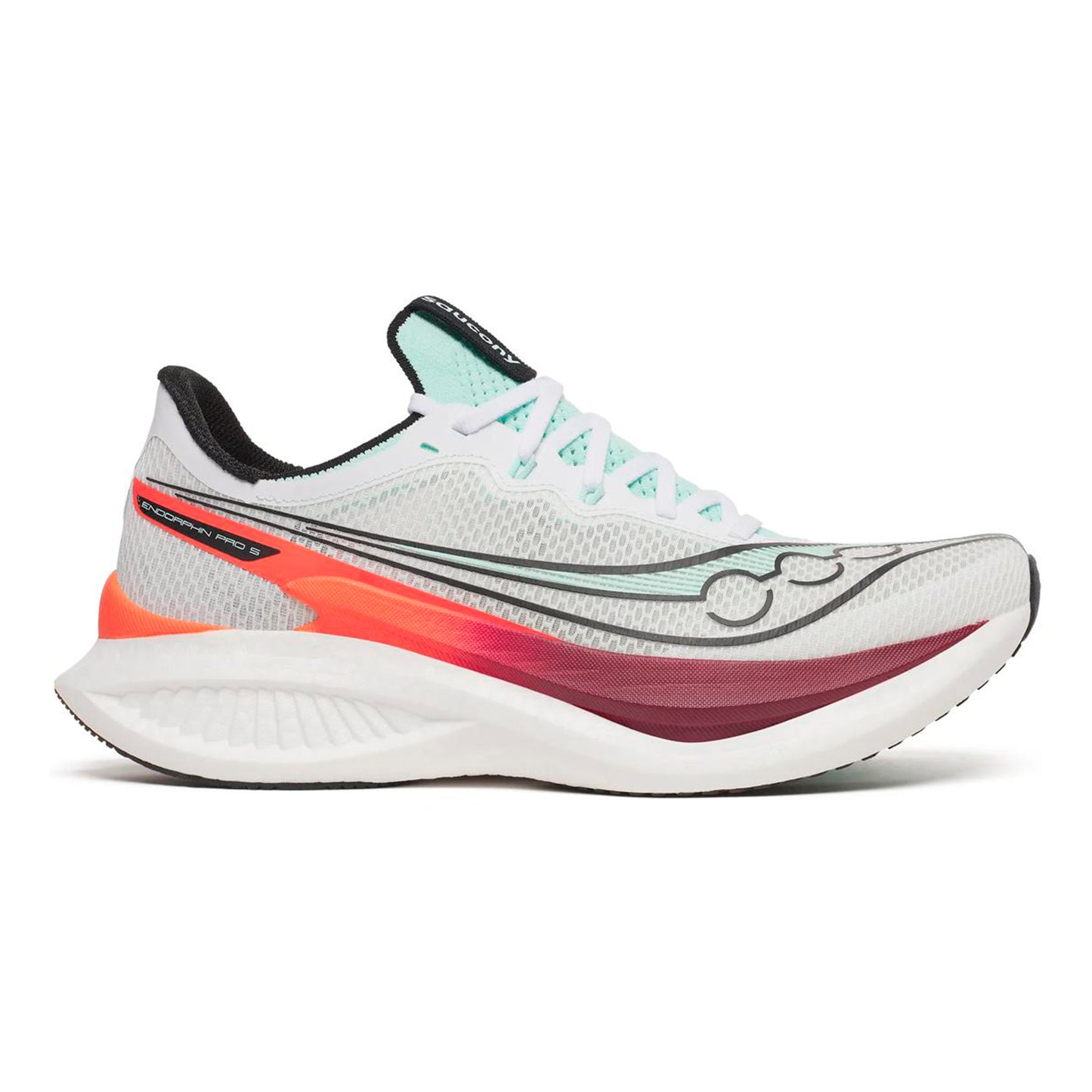 Saucony Endorphin Pro 5 Competition running shoe Men-white, wine red