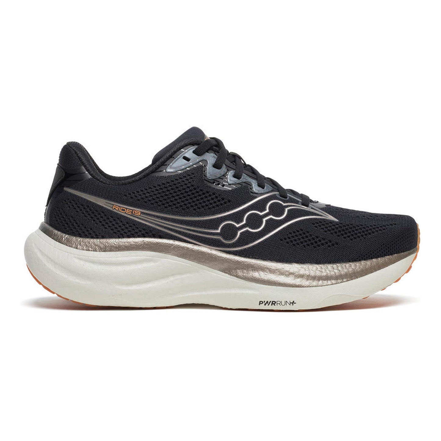 Saucony Ride 19 Neutral running shoe Men-black, silver