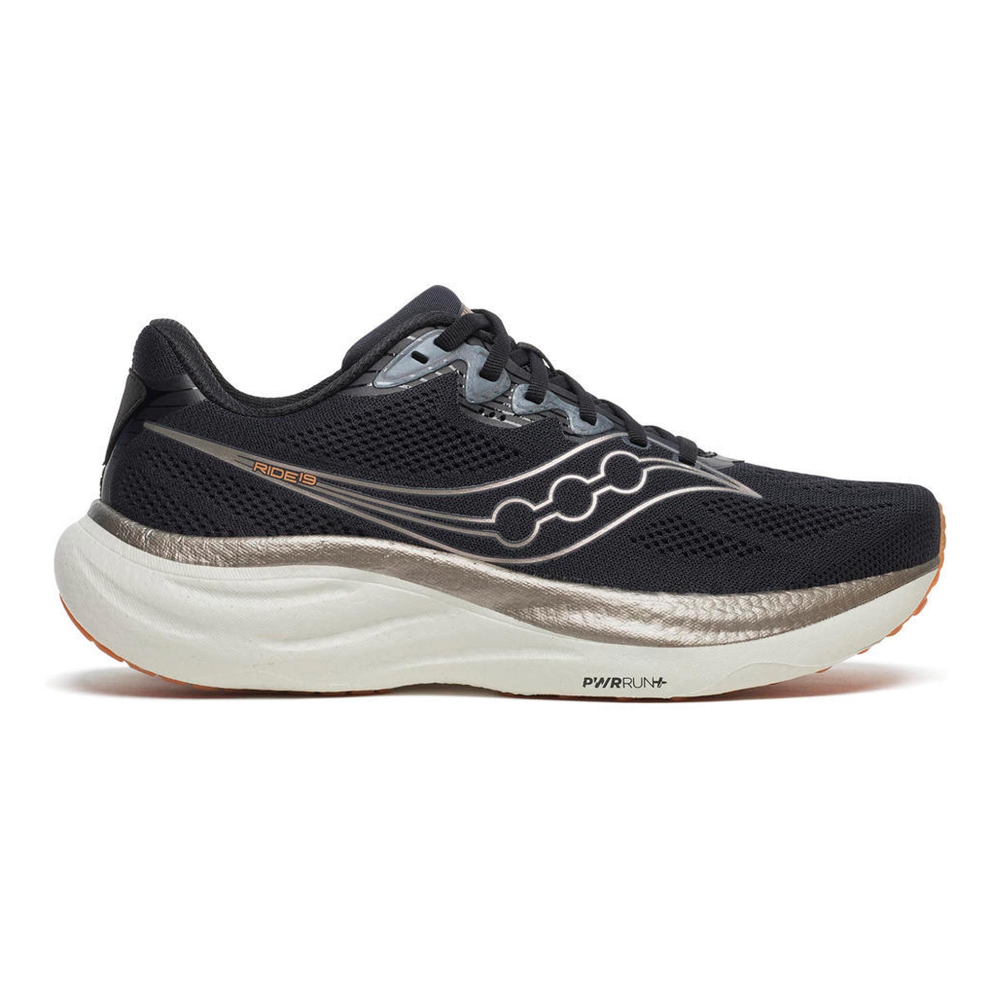 Saucony Ride 19 Neutral running shoe Men-black, silver