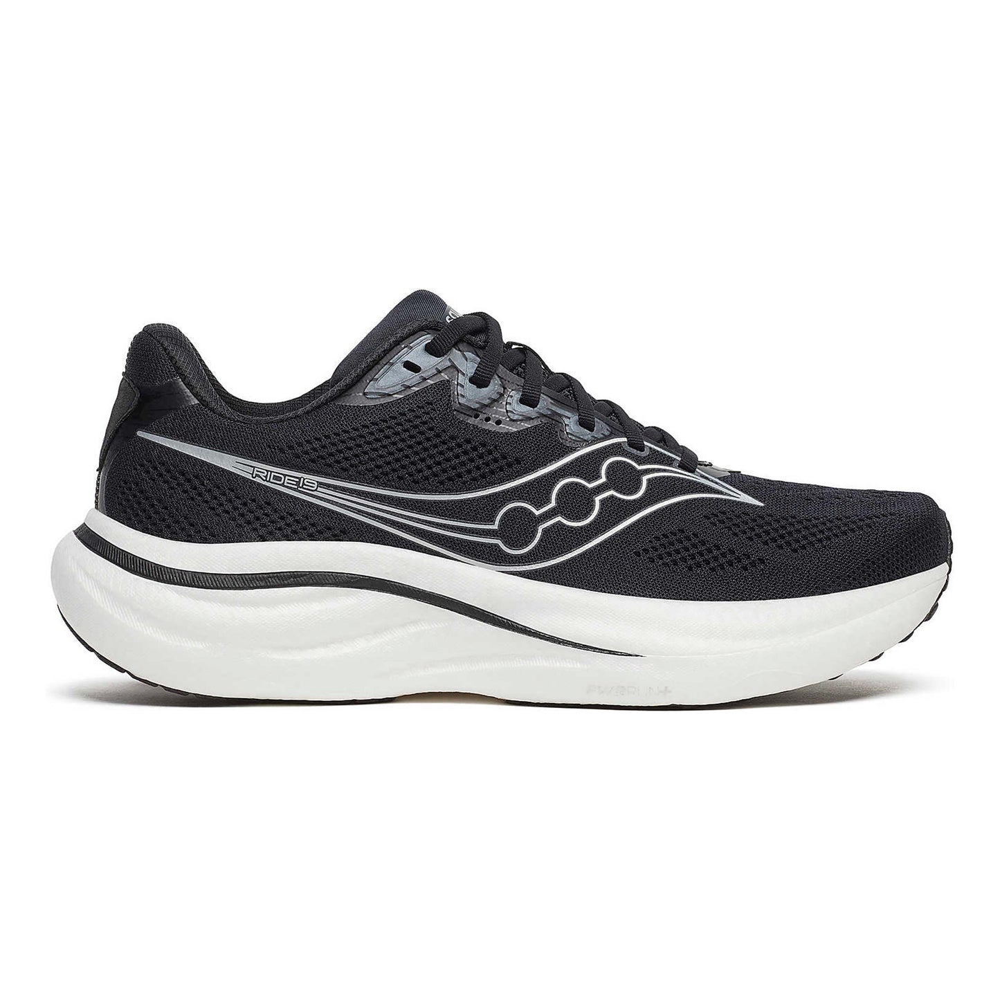 Saucony Ride 19 wide Neutral running shoe Men-black, silver