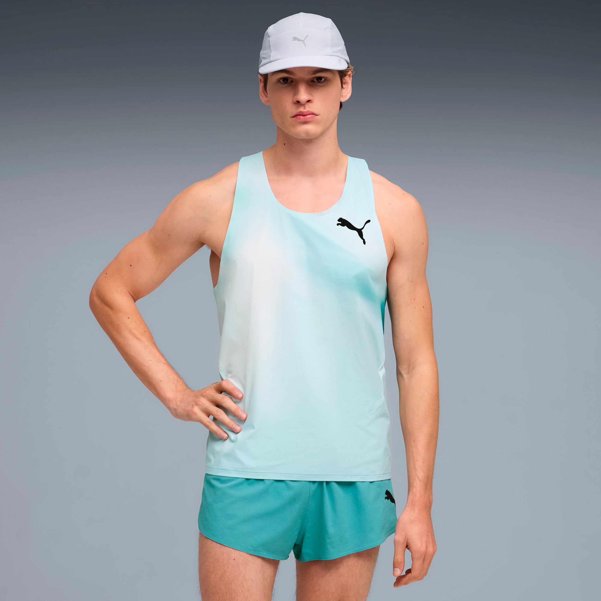 Puma Lightspeed Ultraweave Graphic  Running shirt Men - mint