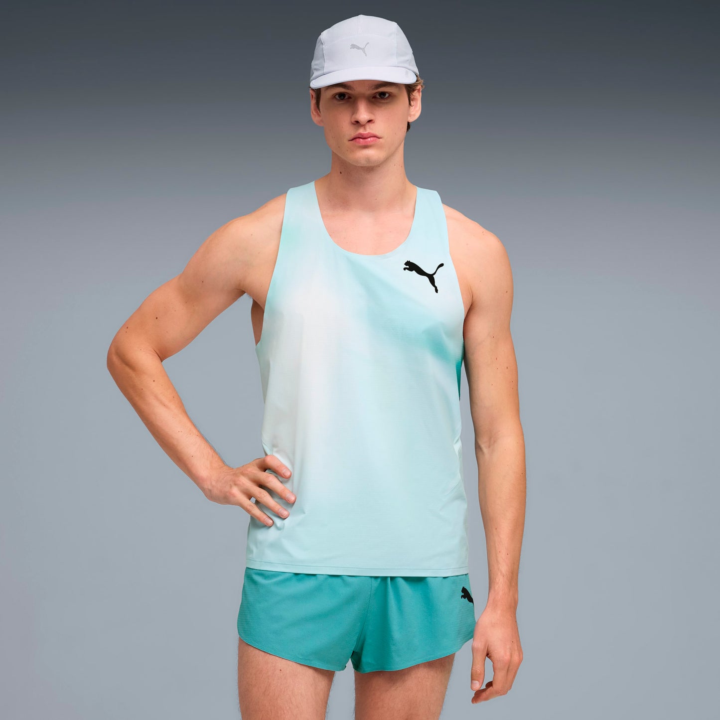 Puma Lightspeed Ultraweave Graphic  Running shirt Men - mint