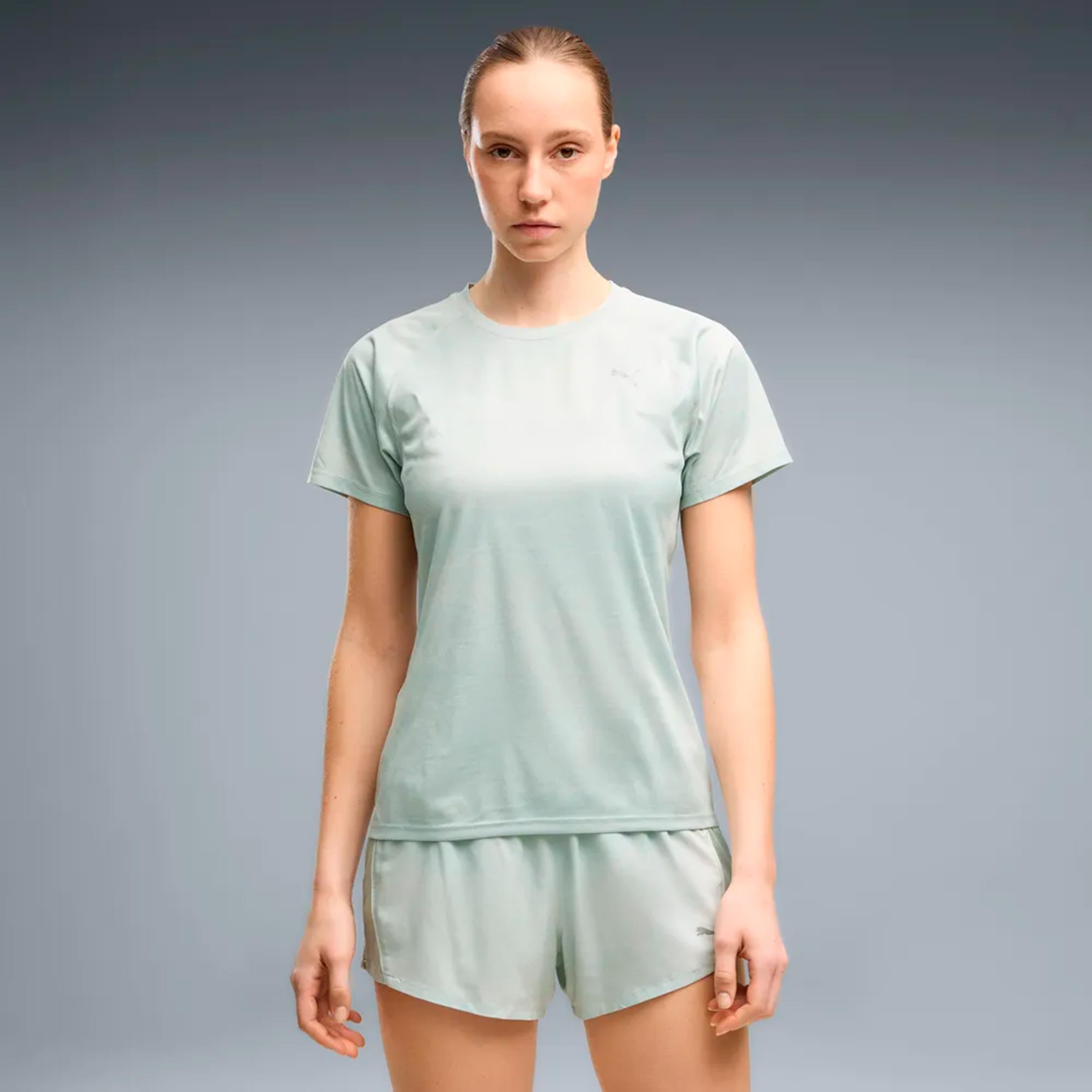 Puma Velocity AOP  Running shirt Women - light green