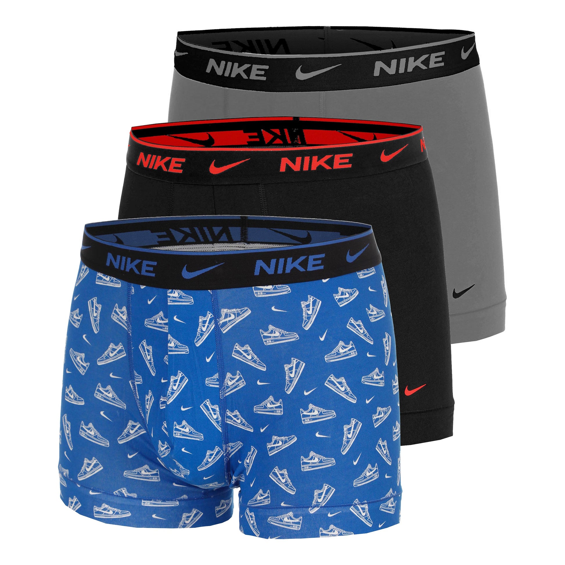Nike Essential Cotton Stretch Trunk Boxer shorts 3 Pack Men - light blue