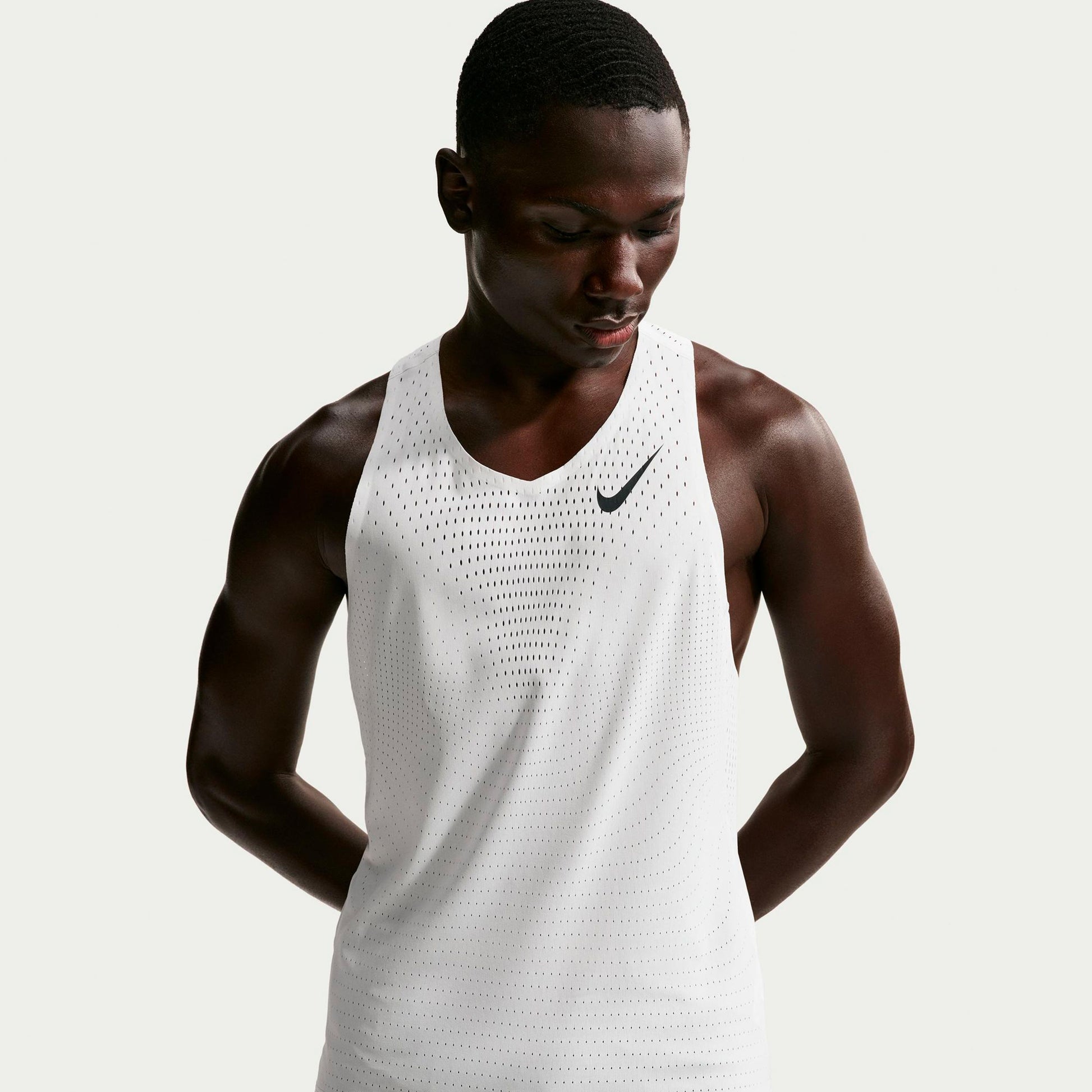 Nike AeroSwift Running shirt Men - white, black