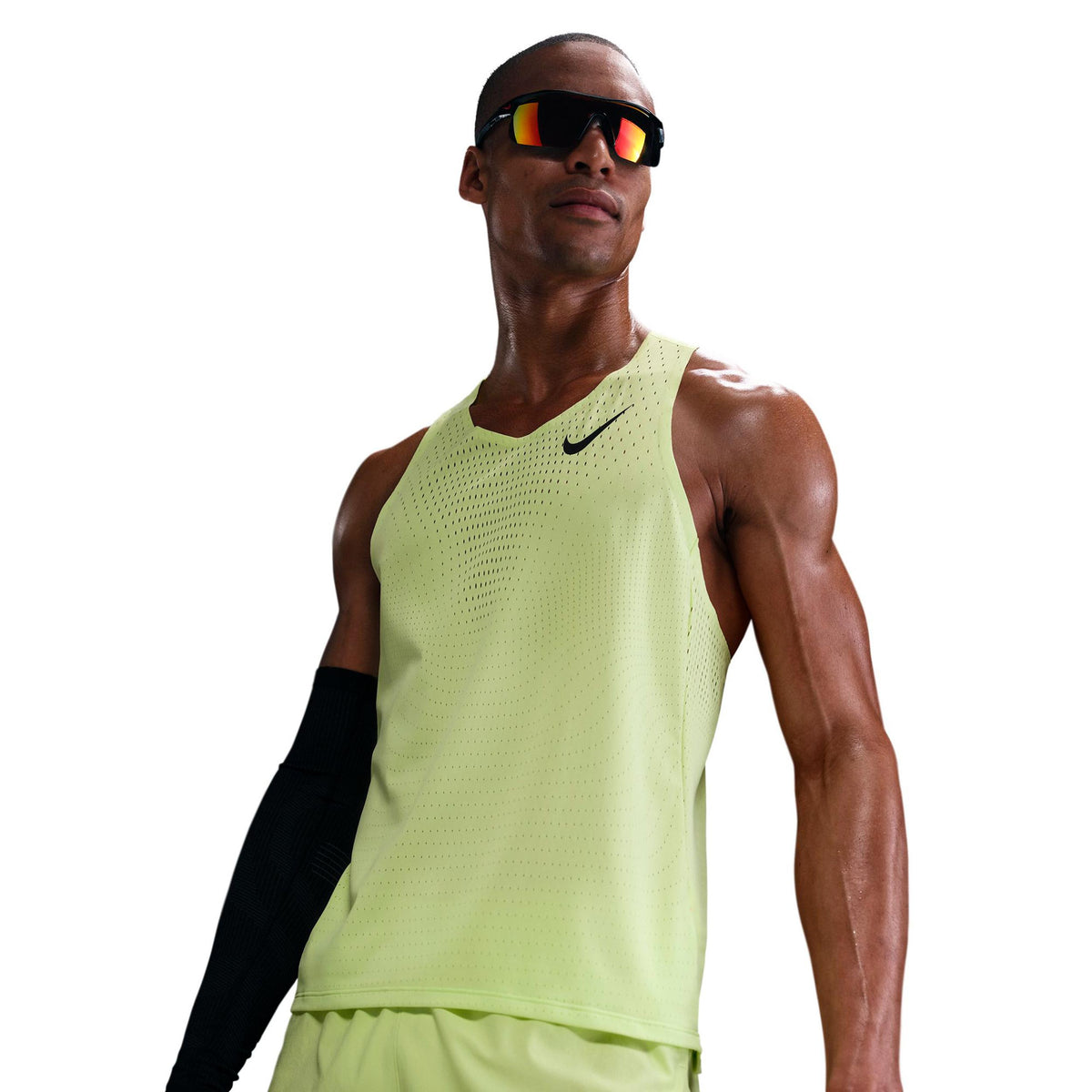 Nike AeroSwift  Running shirt Men - lemon, black