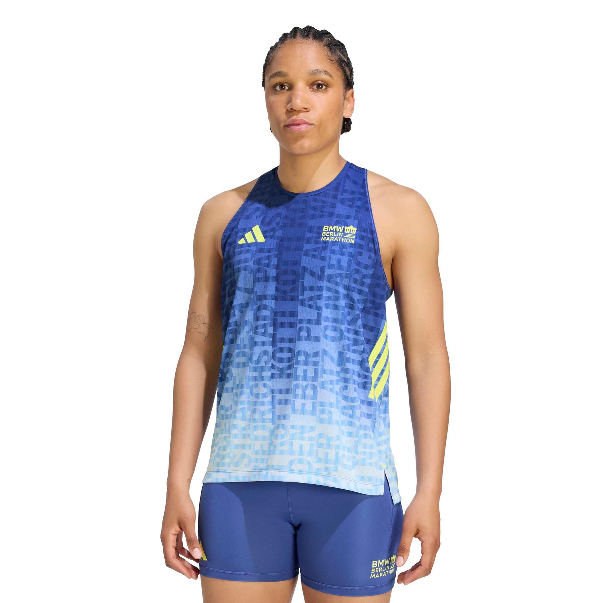 adidas BMW Berlin Running shirt Women - blue, yellow