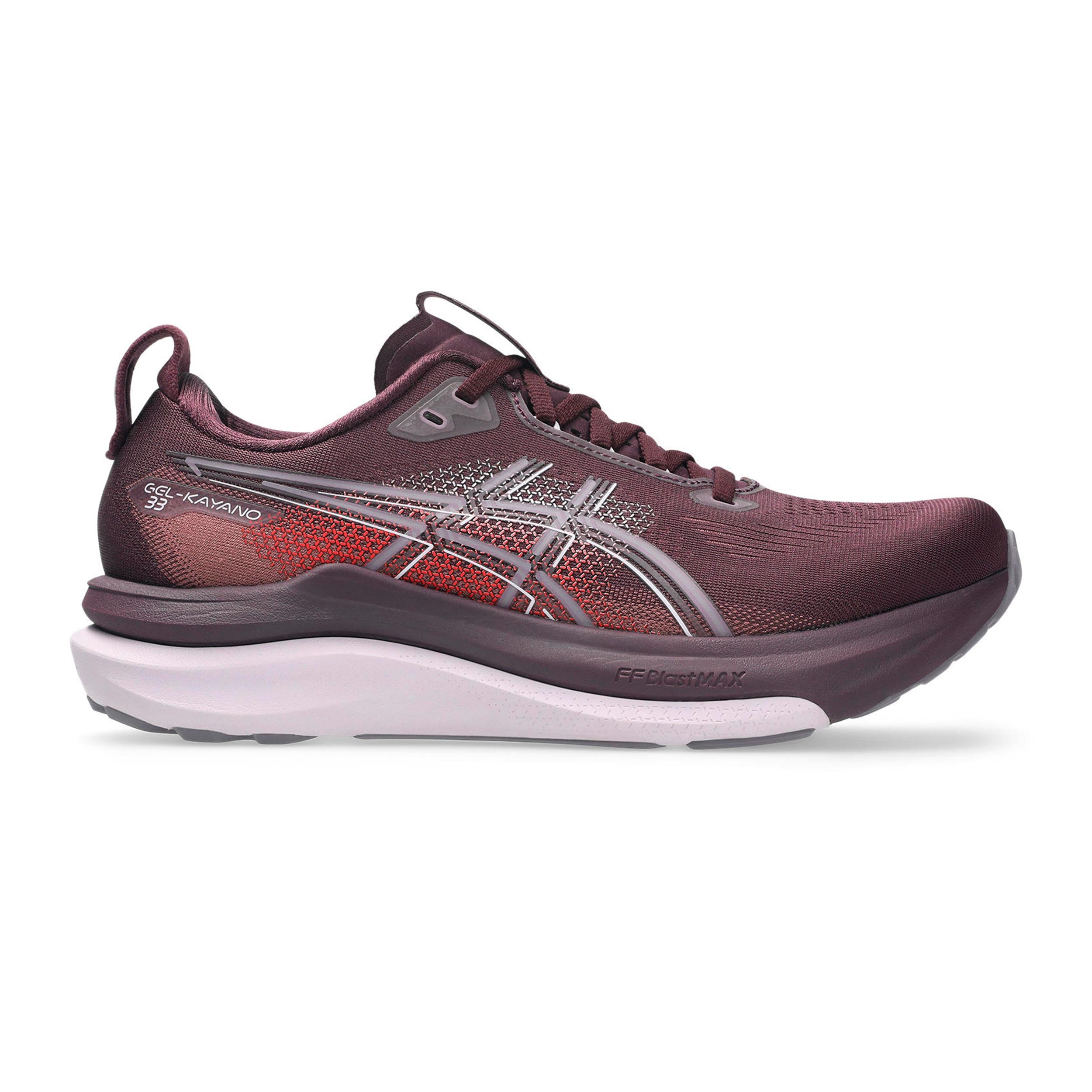 ASICS GEL-KAYANO 33 Stability running shoe Women - wine red, lilac