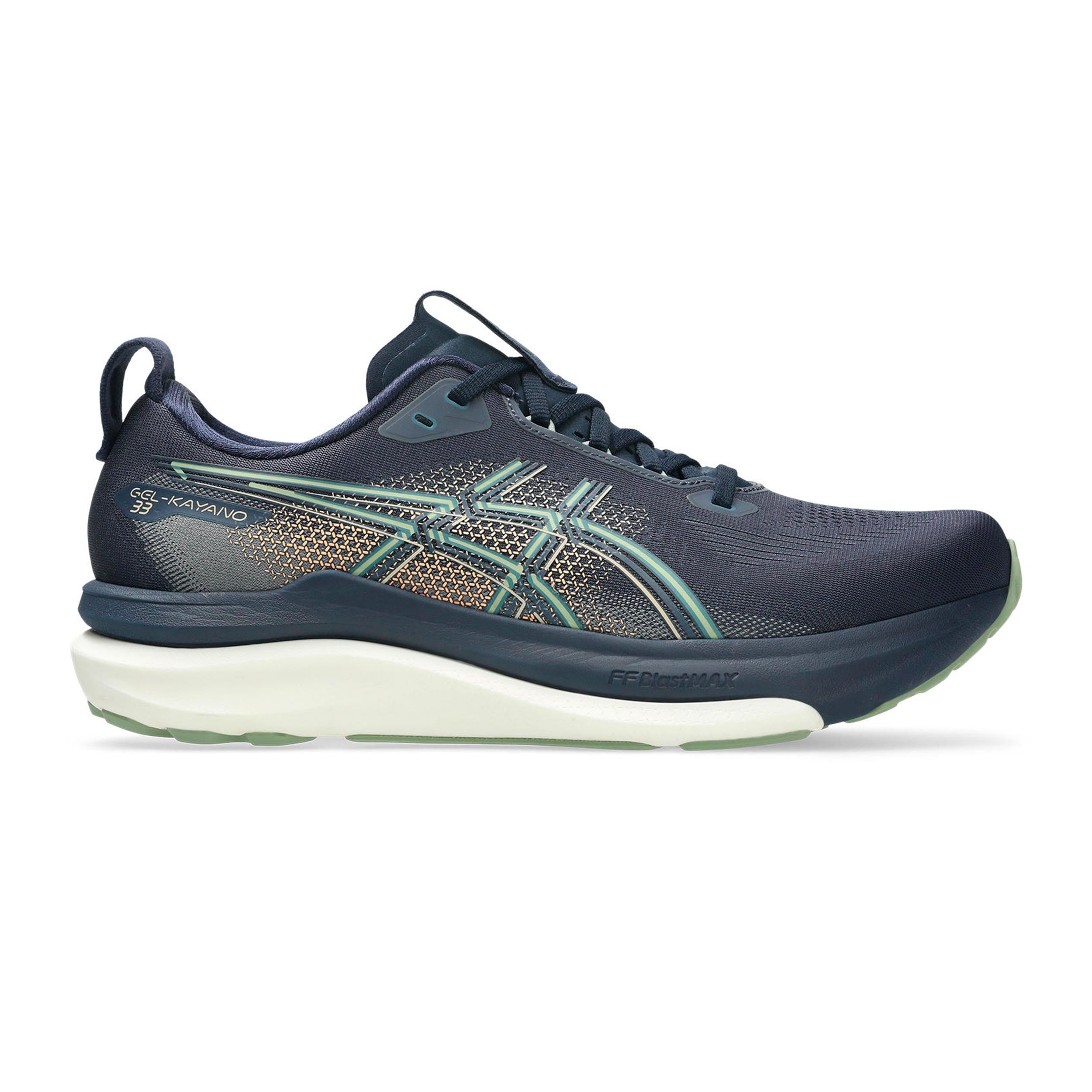 ASICS GEL-KAYANO 33 Stability running shoe Men - dark blue, khaki