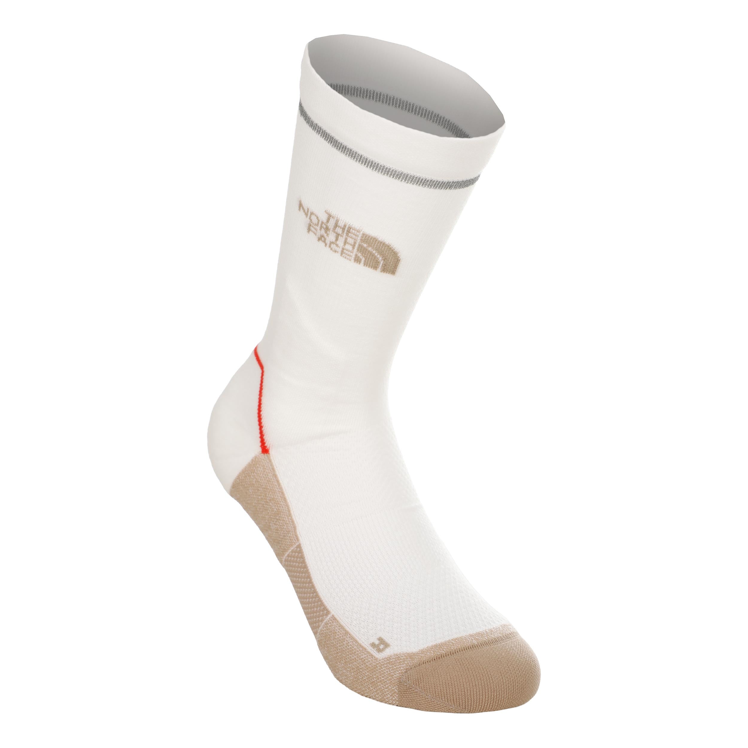 The North Face Trail Run Merino Crew Running Socks Unisex - cream, brown