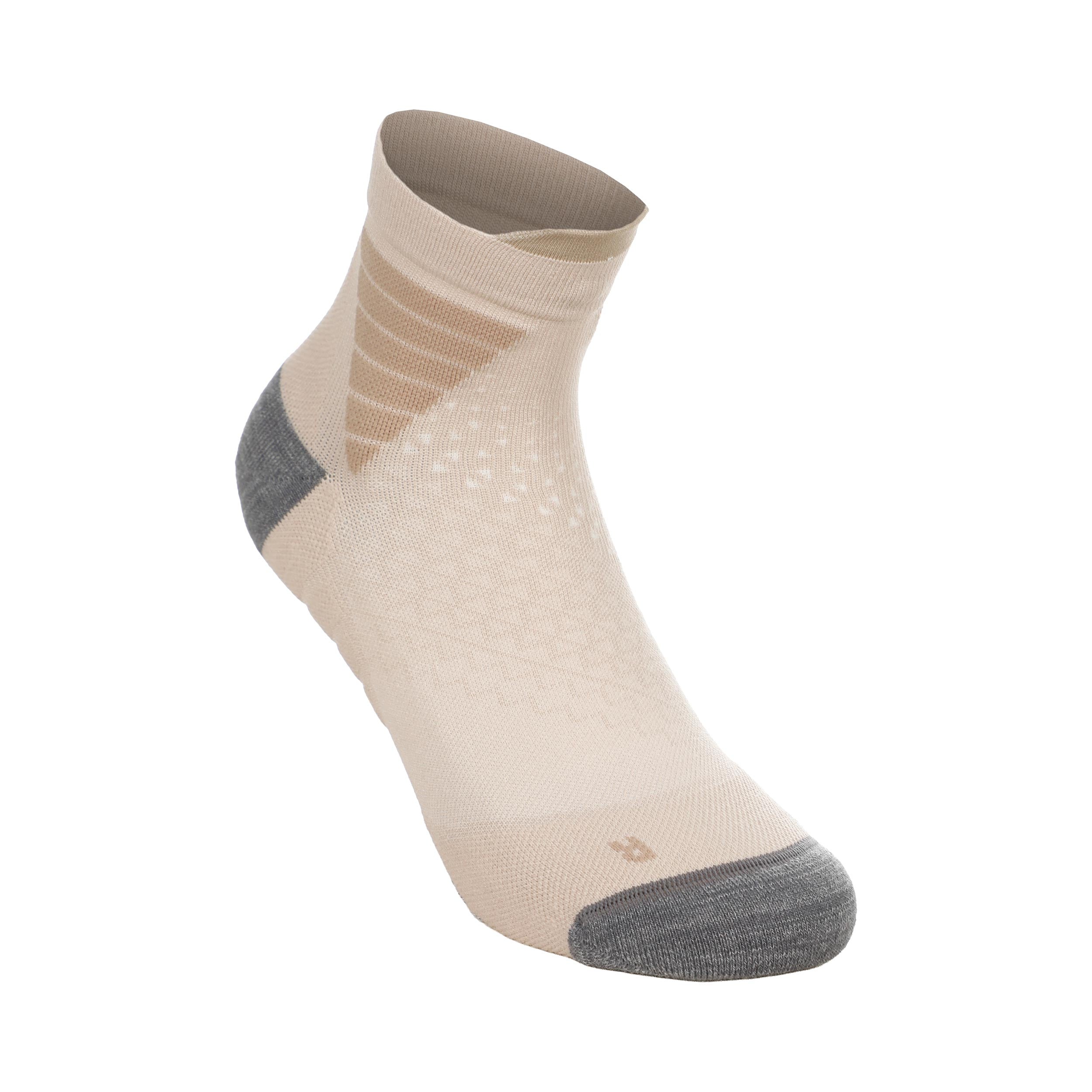 ASICS Elite Fujitrail Quarter  Running Socks - beige