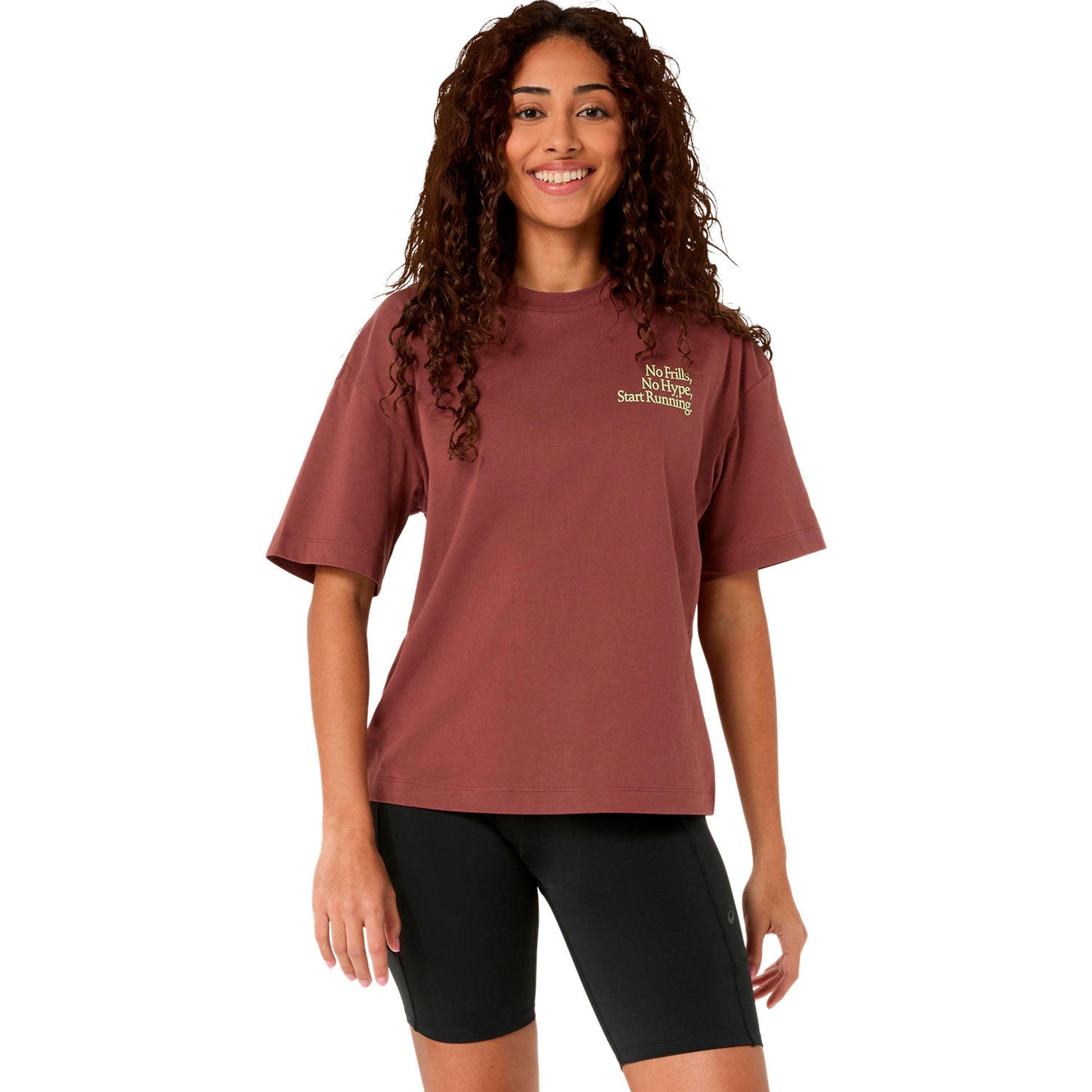 ASICS Runner Message Graphic  Running shirt - rust, lime