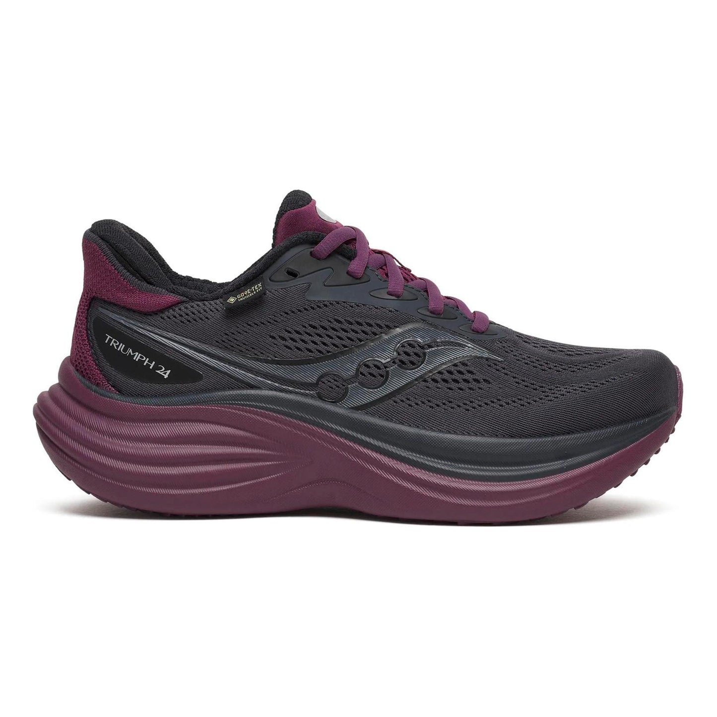 Saucony Triumph 24 GTX Neutral running shoe Women - black, wine red