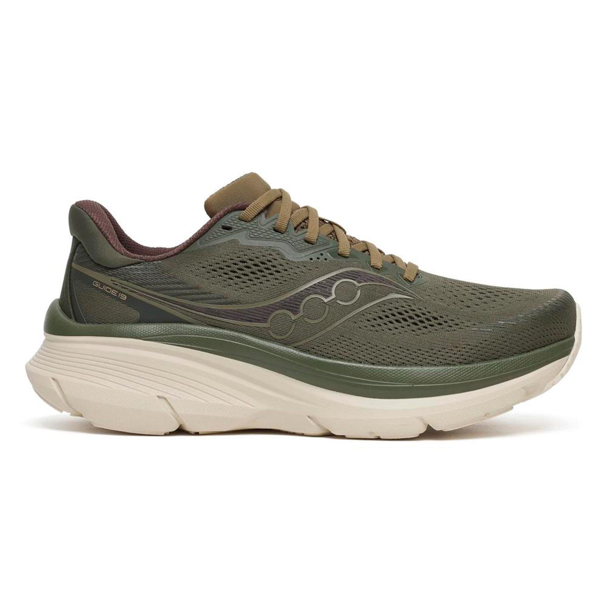 Saucony Guide 19 Stability running shoe Men - olive, cream
