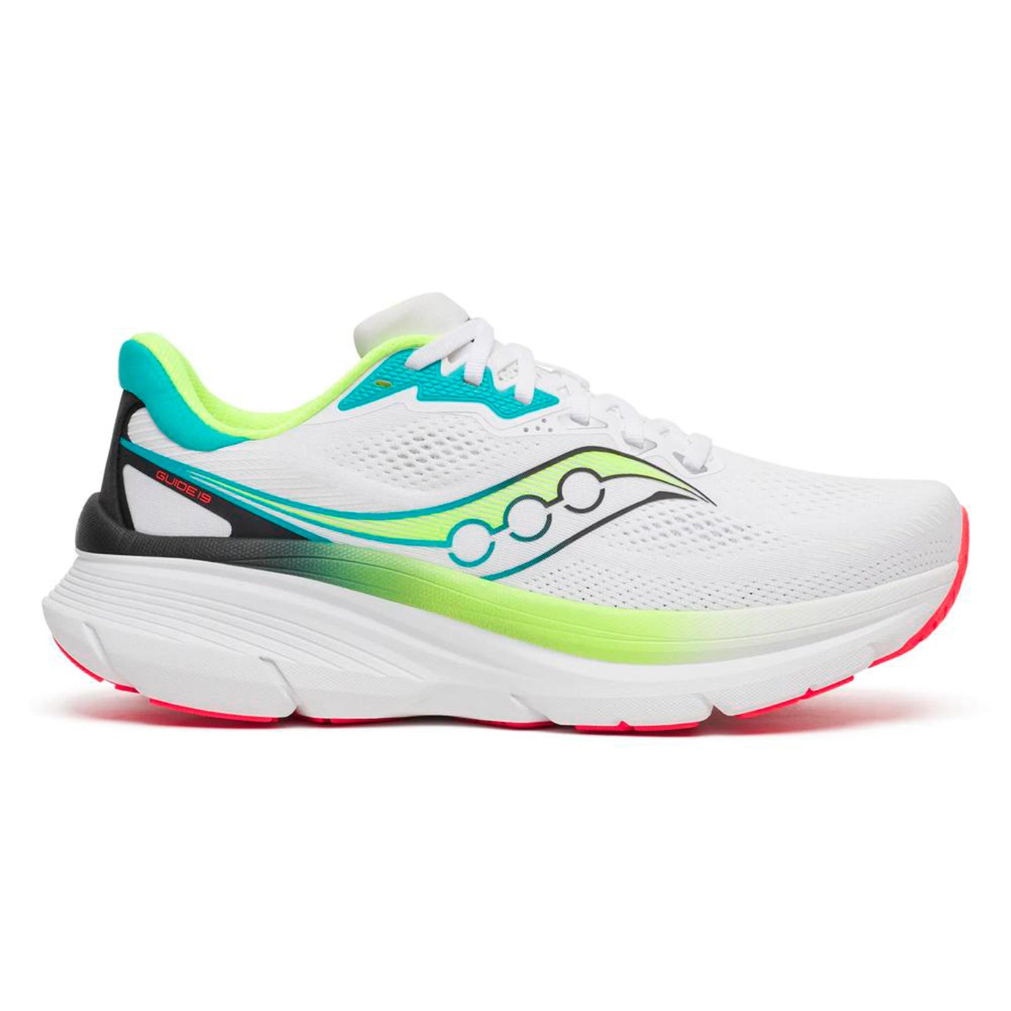Saucony Guide 19 Stability running shoe Men - white, multicoloured